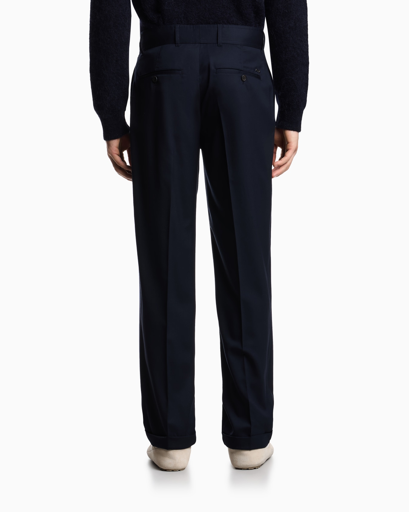 Pantaloni in twill di lana vergine Slide 2