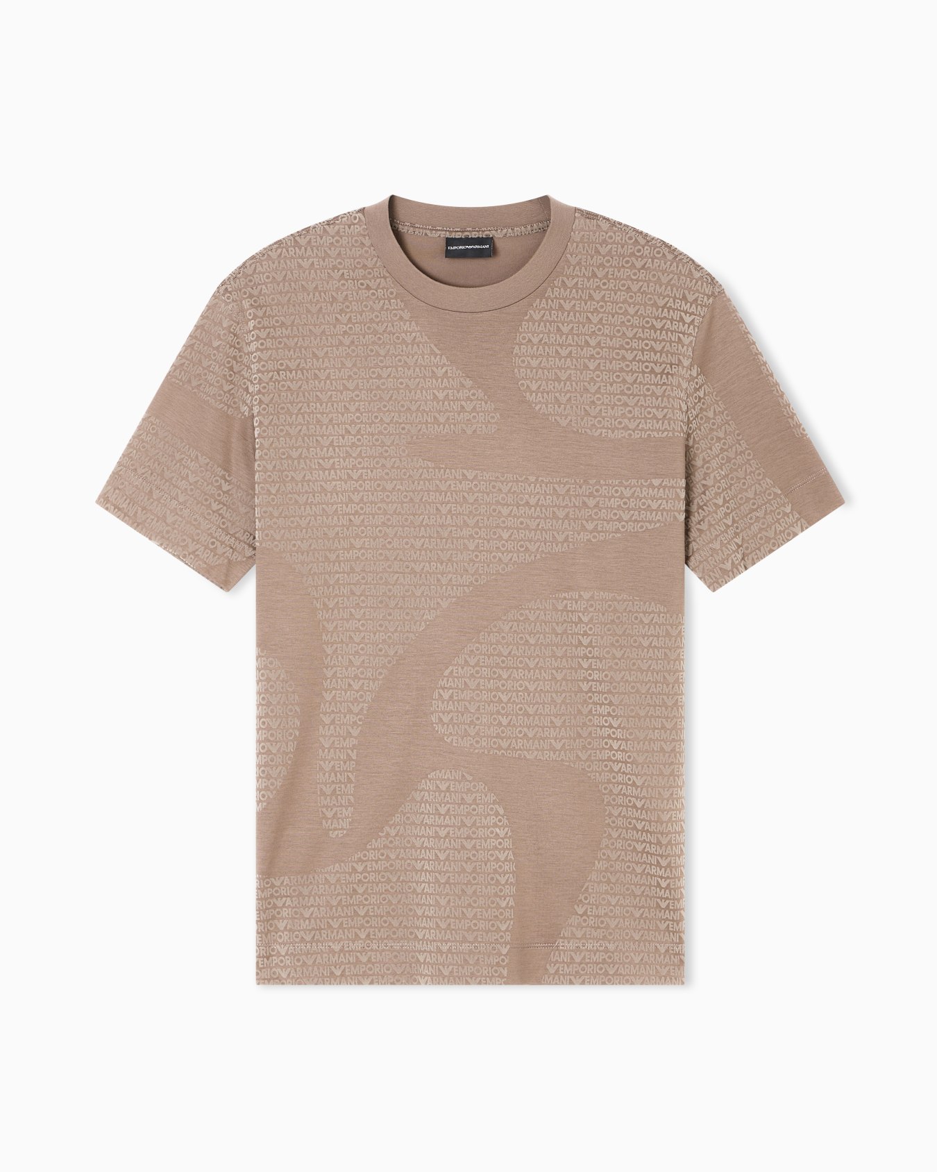 ASV Tシャツ リヨセル混紡ジャージー オールオーバーフロックロゴ スライドする 0