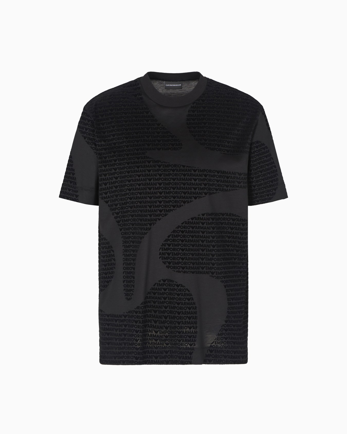 ASV Tシャツ リヨセル混紡ジャージー オールオーバーフロックロゴ スライドする 0