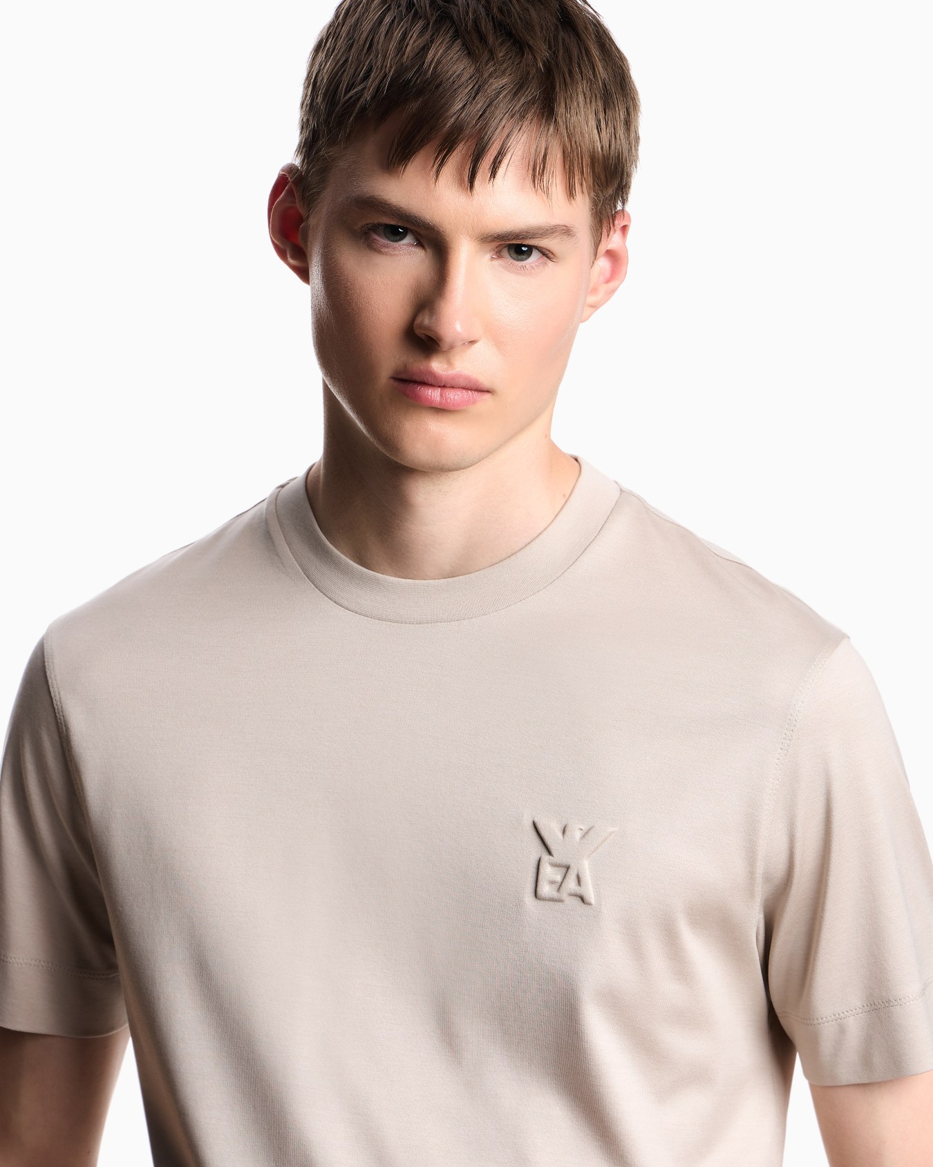 ASV Lyocell jersey blend T-shirt with domed logo Slide 4
