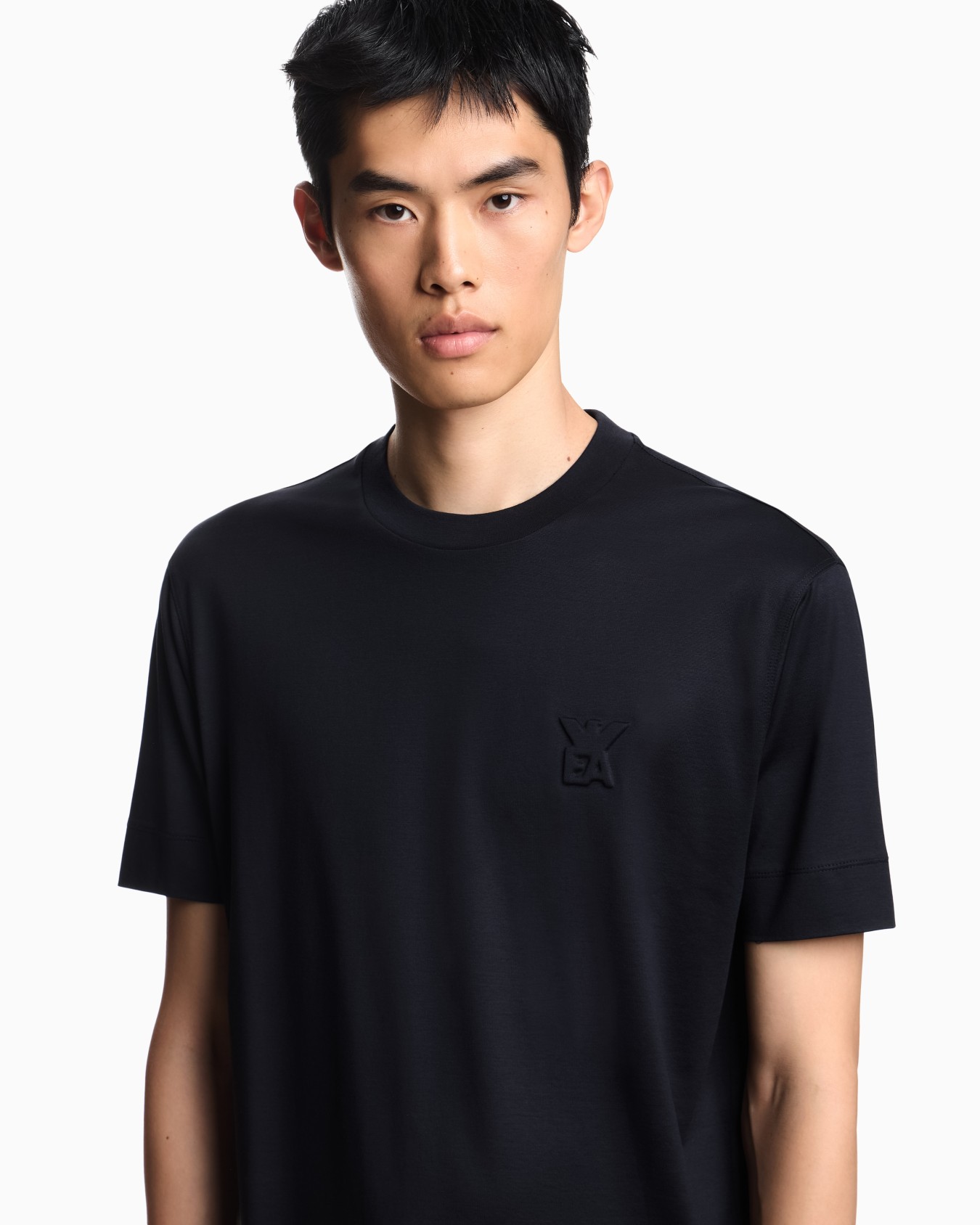 Camiseta de punto de mezcla de lyocell con logotipo abombado ASV Diapositiva 4