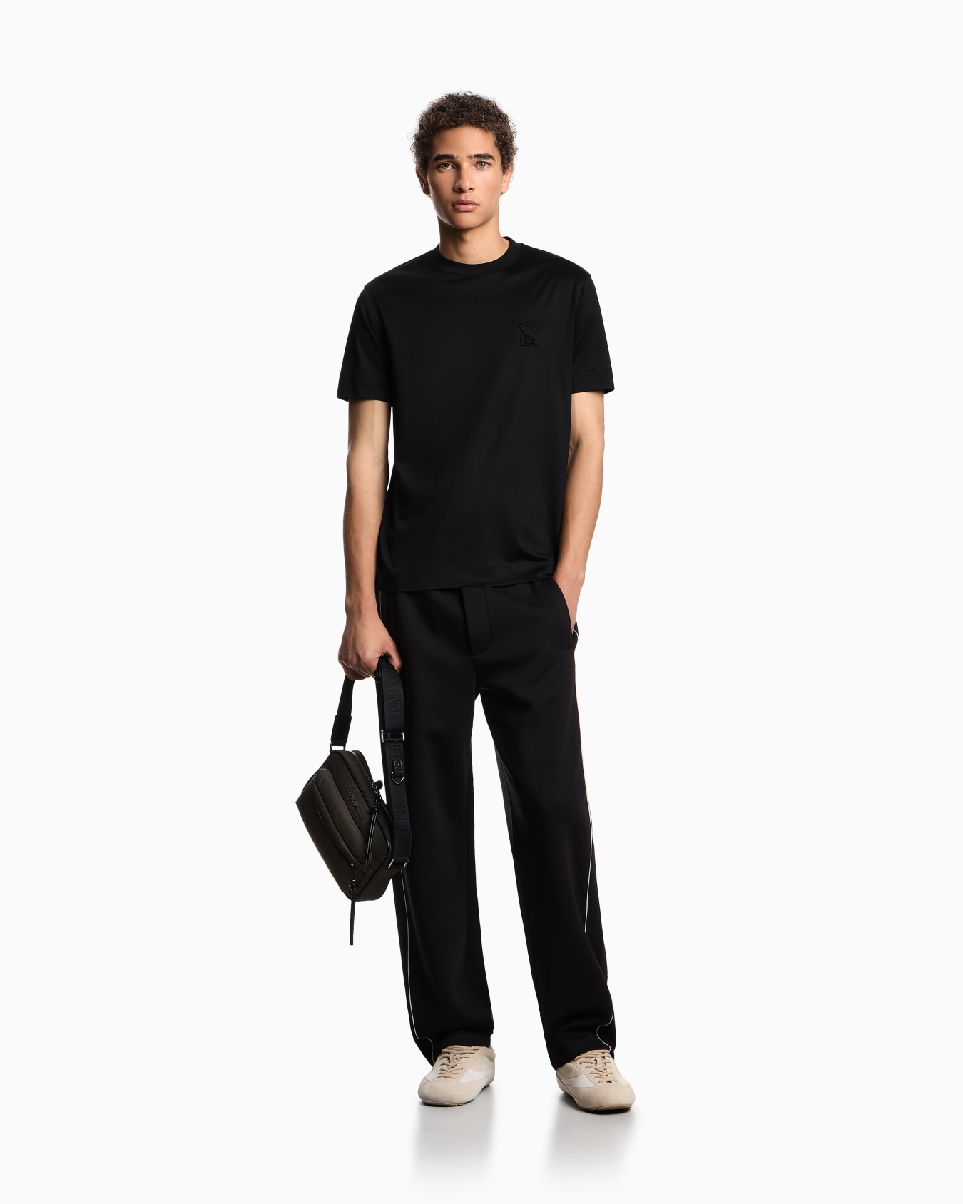 ASV Lyocell jersey blend T-shirt with domed logo Slide 2
