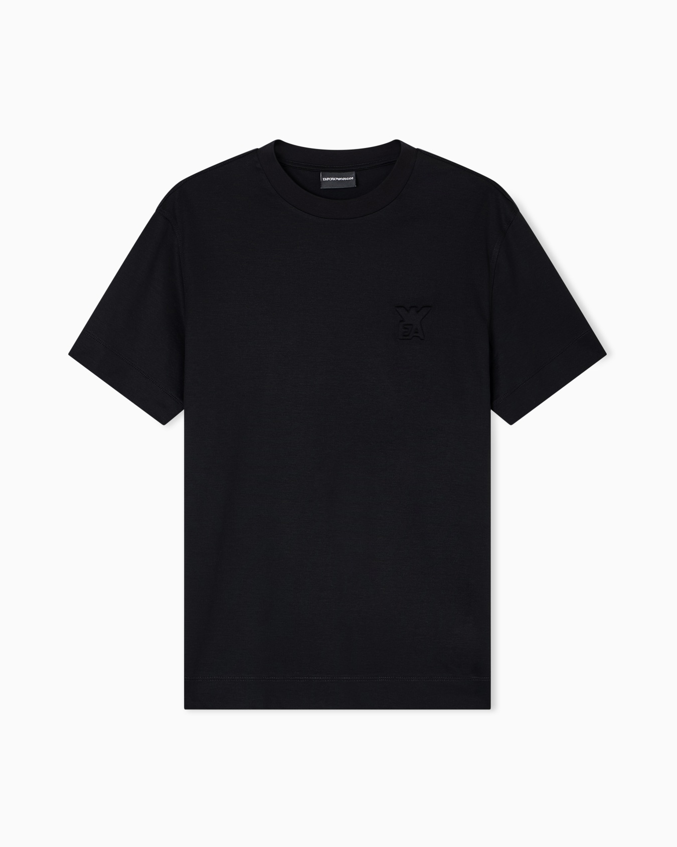 ASV Lyocell jersey blend T-shirt with domed logo Slide 0