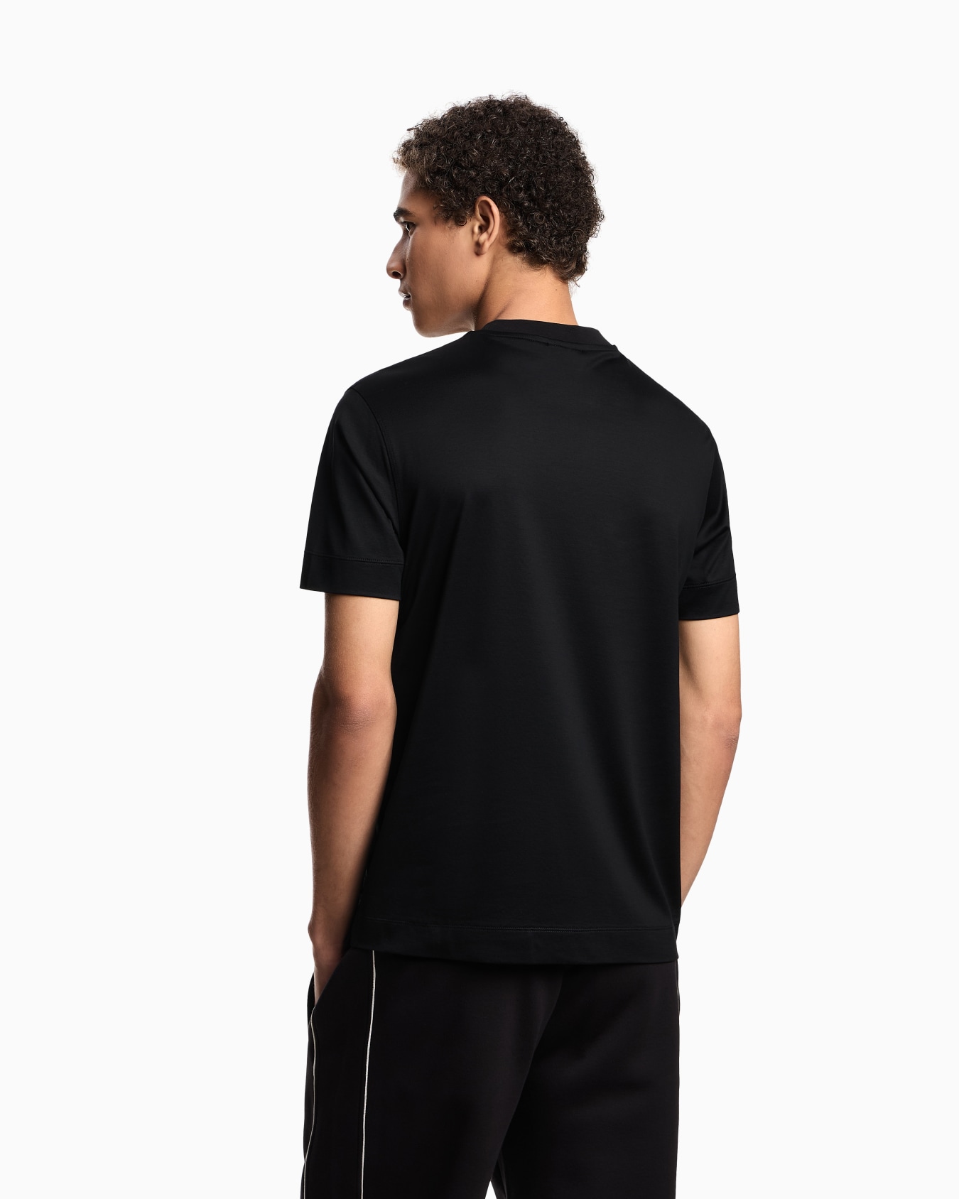 ASV Lyocell jersey blend T-shirt with domed logo Slide 3