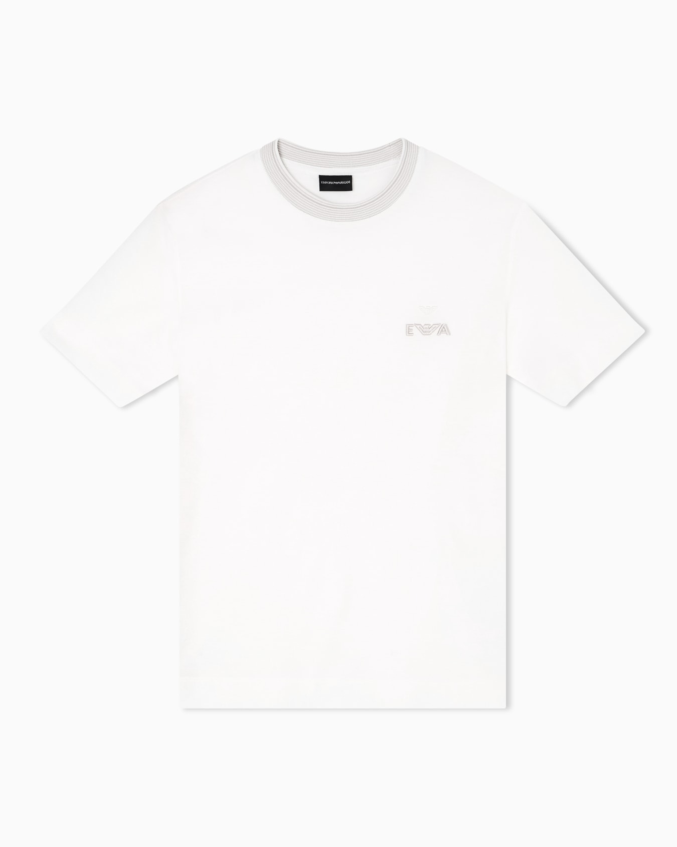 ASV piqué T-shirt with super-embossed EA embroidery Slide 0