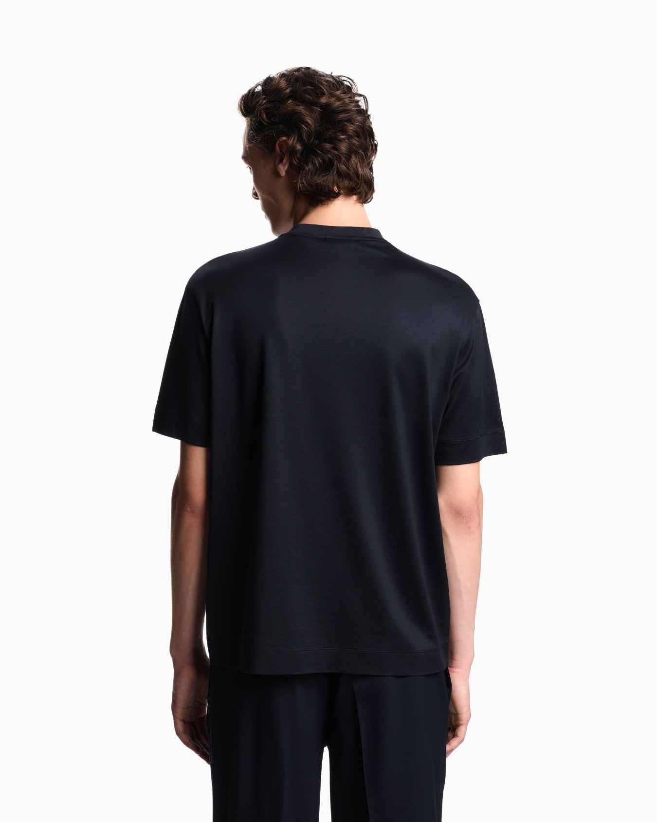 Lyocell-blend jersey T-shirt with nylon pocket and logo patch Slide 2