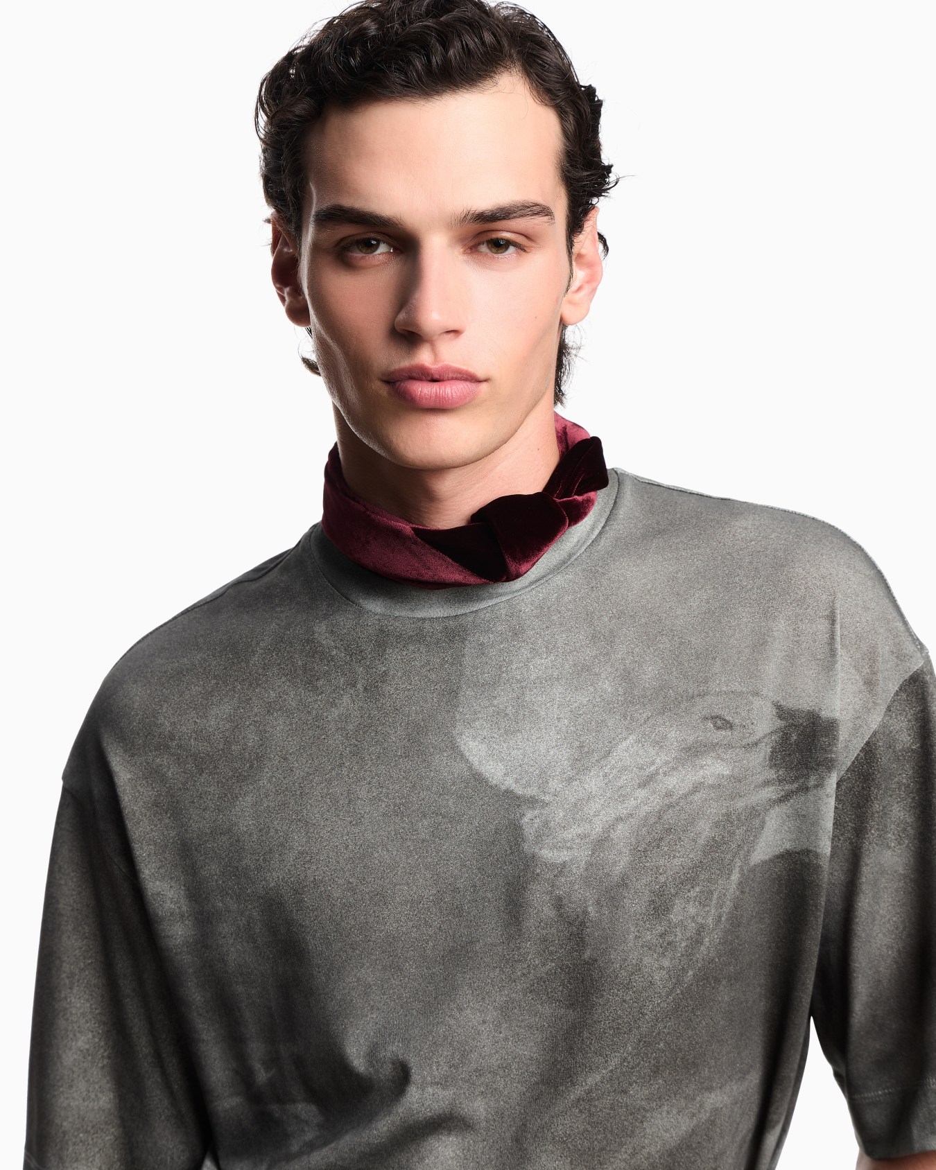 ASV printed-jersey T-shirt with oversized eagle Slide 4
