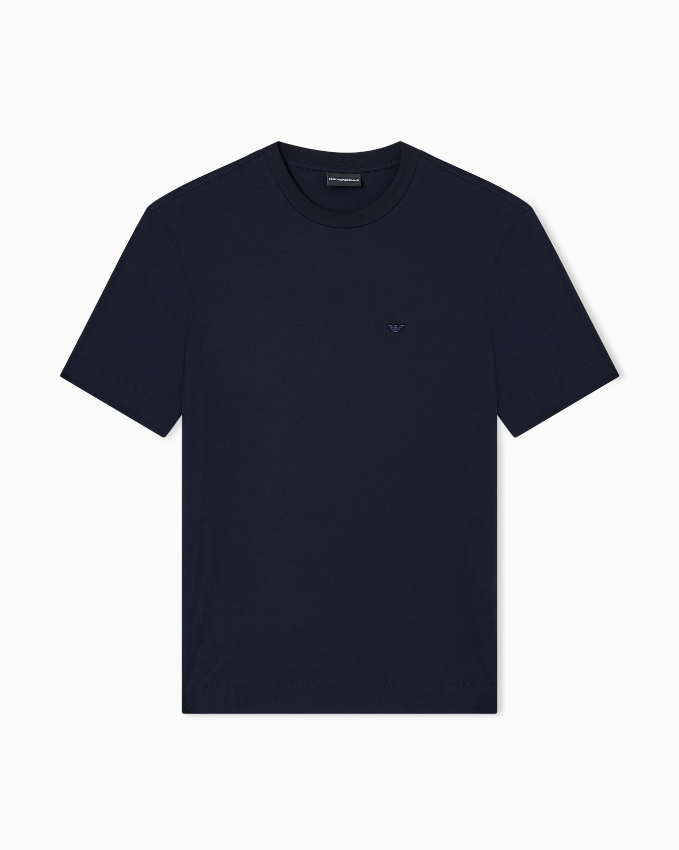 Modal jersey T-shirt with micro eagle embroidery Slide 0
