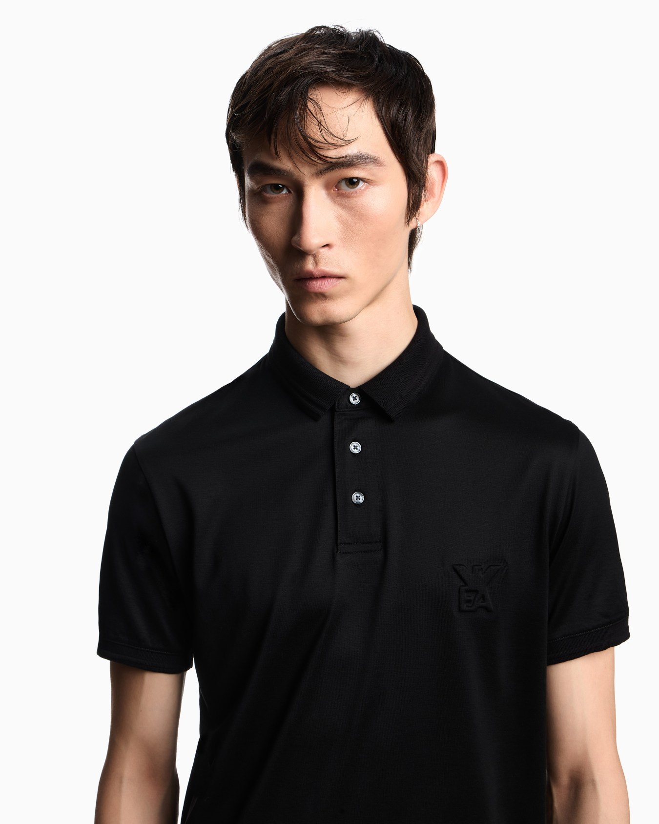 ASV Lyocell-blend jersey polo shirt with domed logo Slide 4