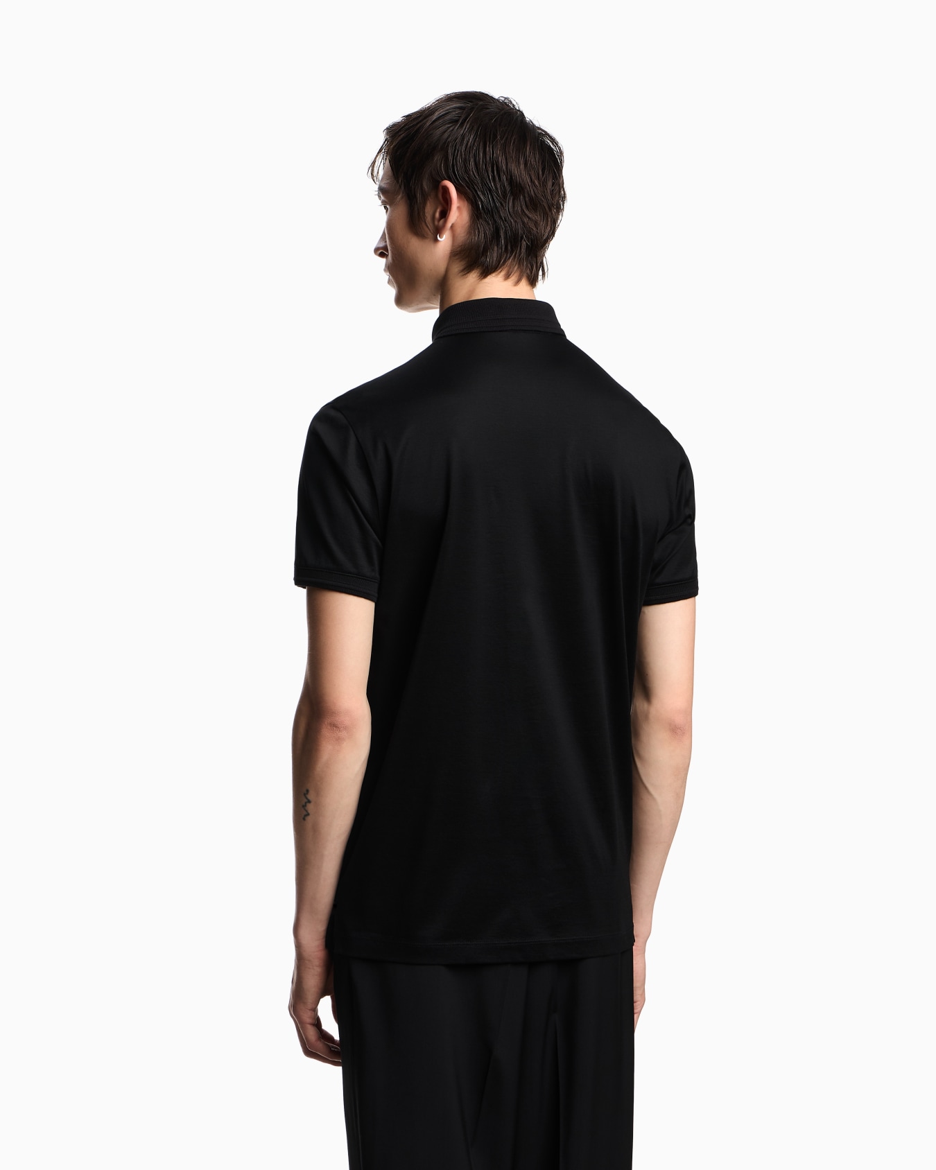 ASV Lyocell-blend jersey polo shirt with domed logo Slide 2