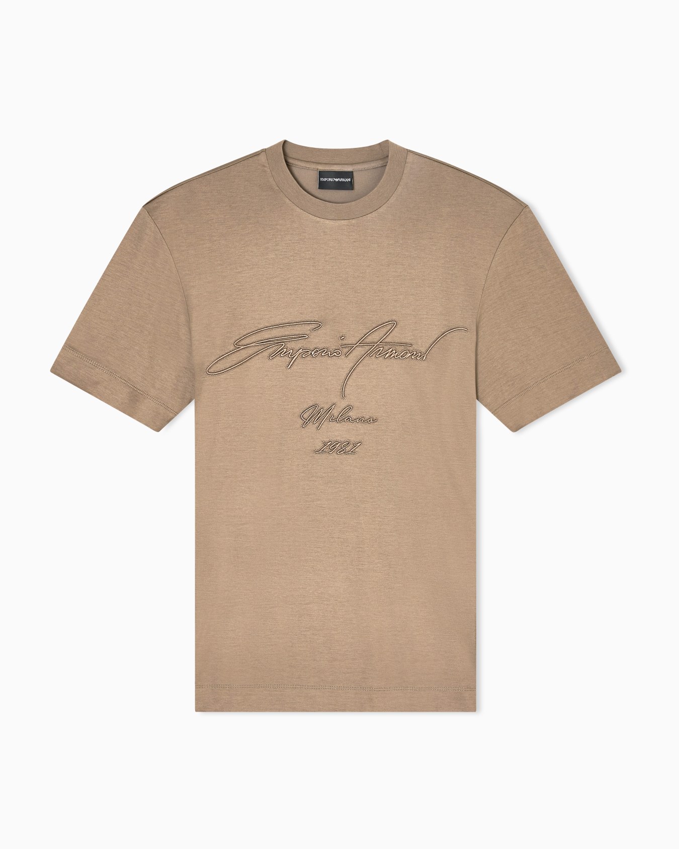 ASV Lyocell-blend jersey T-shirt with oversized embroidery Slide 0