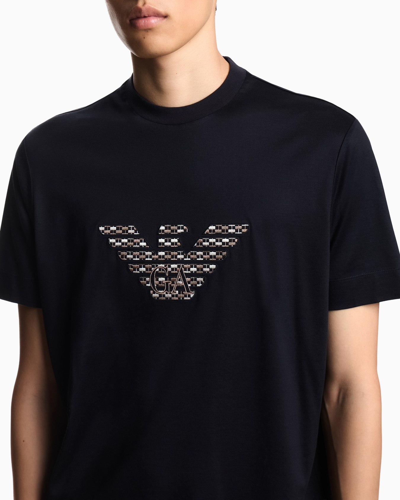 ASV Lyocell-blend jersey T-shirt with oversized embroidery Slide 4