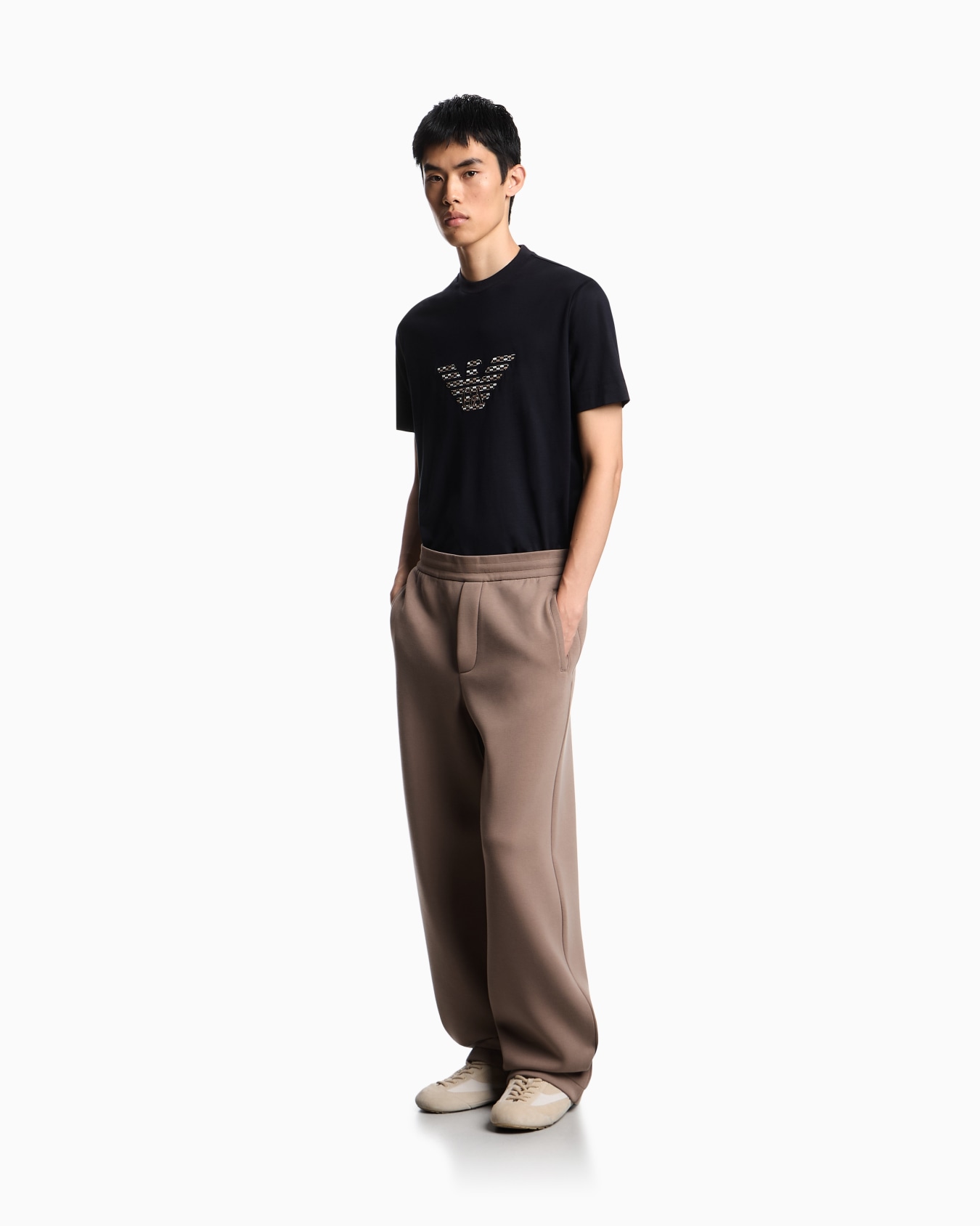 ASV Lyocell-blend jersey T-shirt with oversized embroidery Slide 1