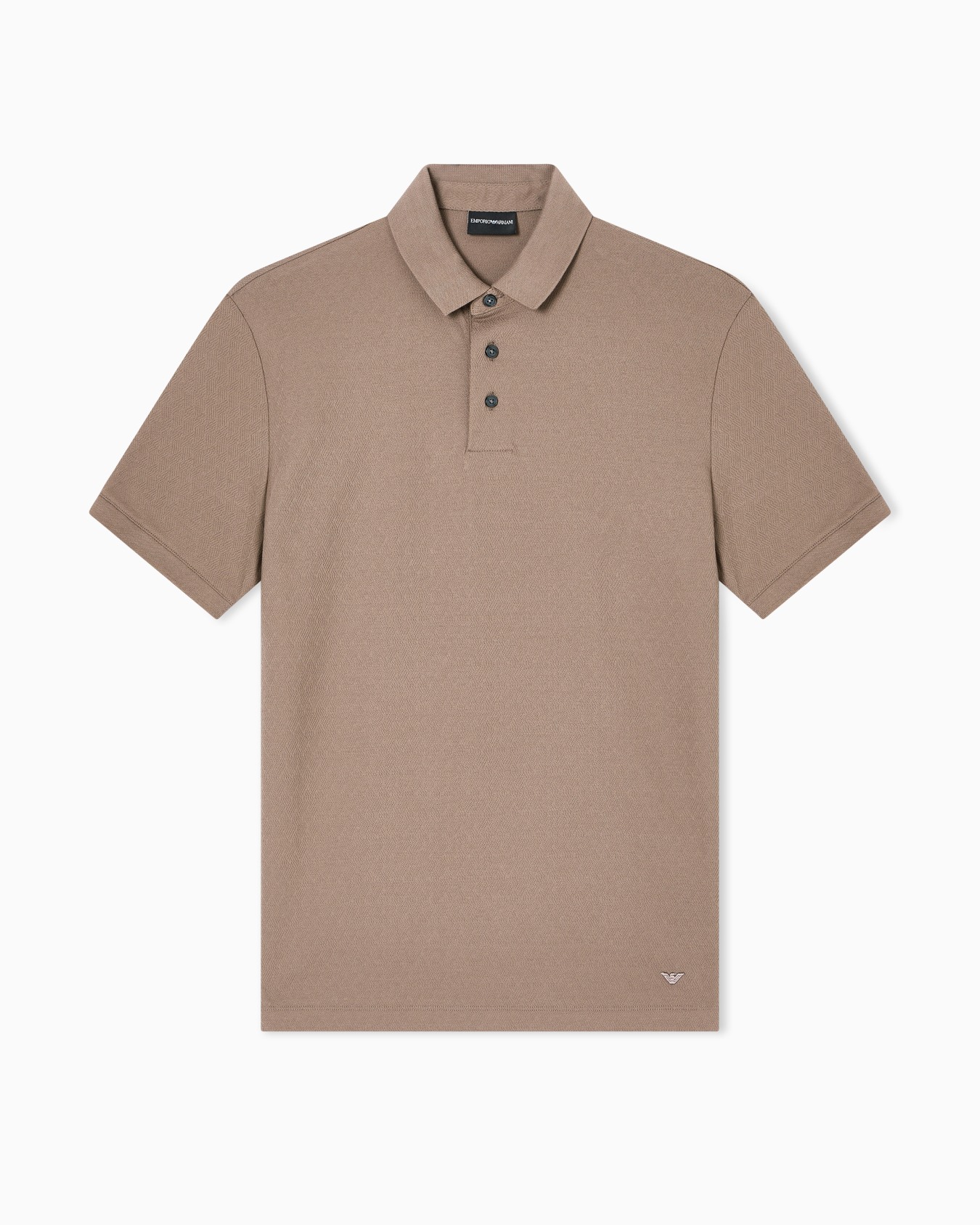 Jacquard jersey polo shirt Slide 0