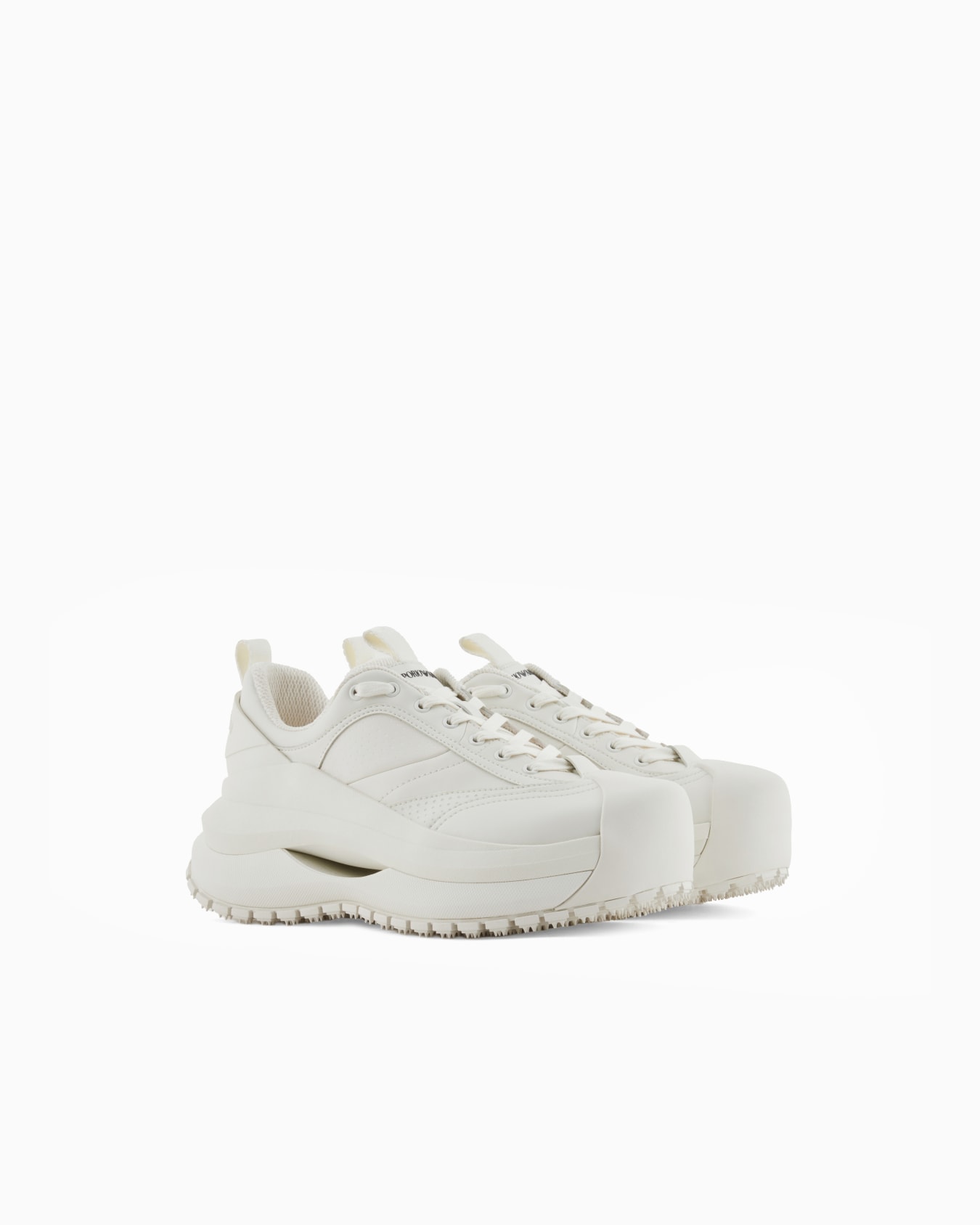 Chunky leather sneakers Slide 1