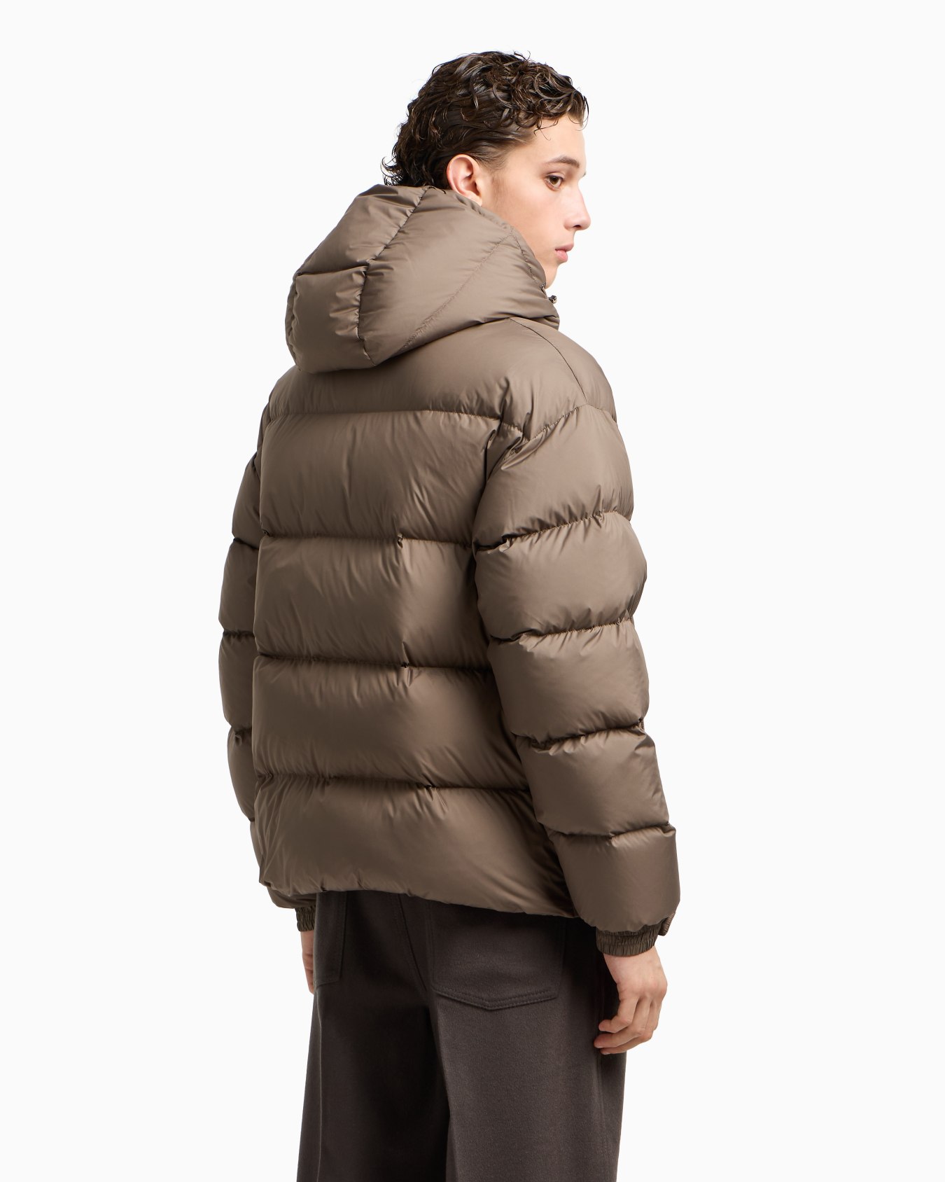 Doudoune déperlante à capuche matelassée en nylon ripstop Diapositive 3