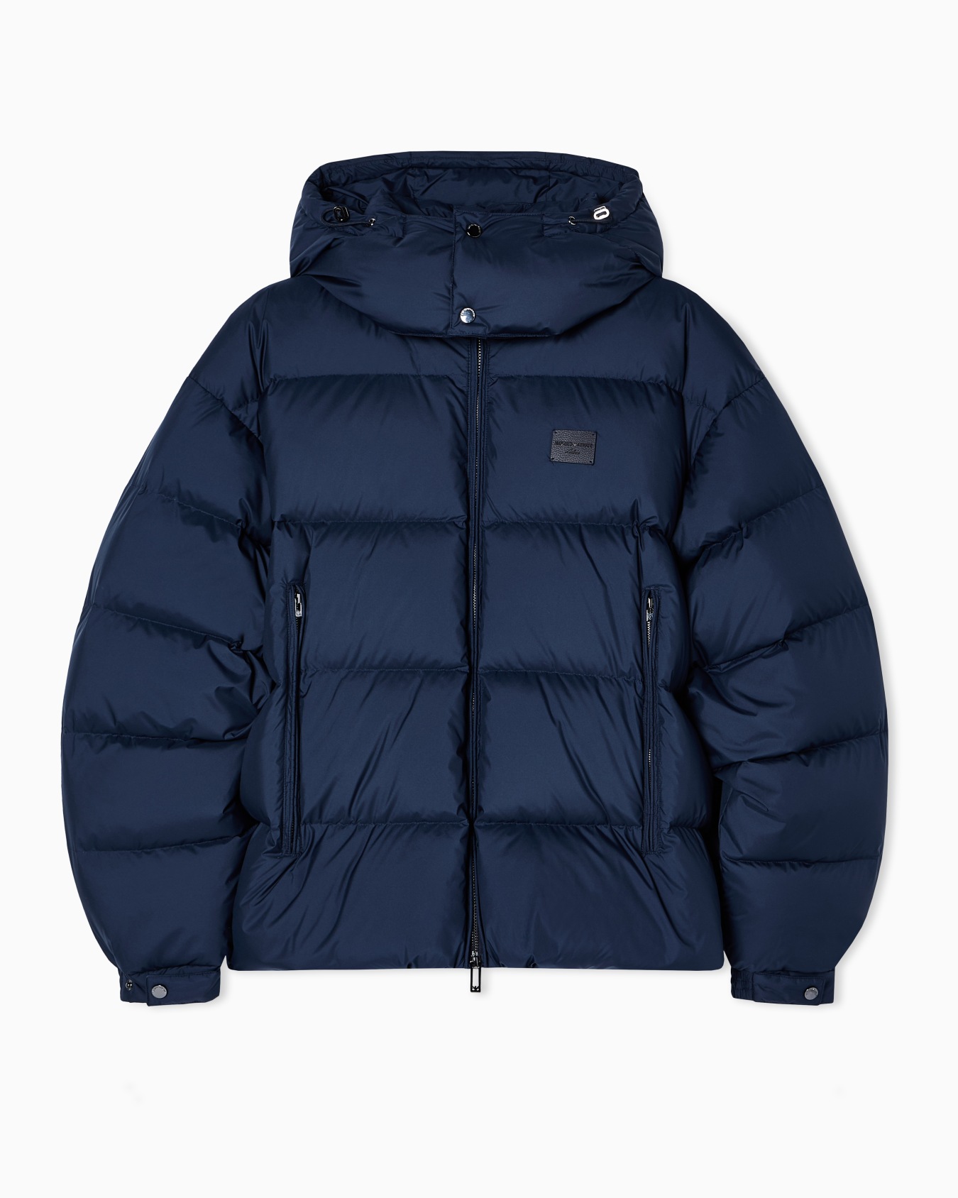Chaqueta acolchada de plumas con capucha, en nailon ripstop resistente al agua Diapositiva 0