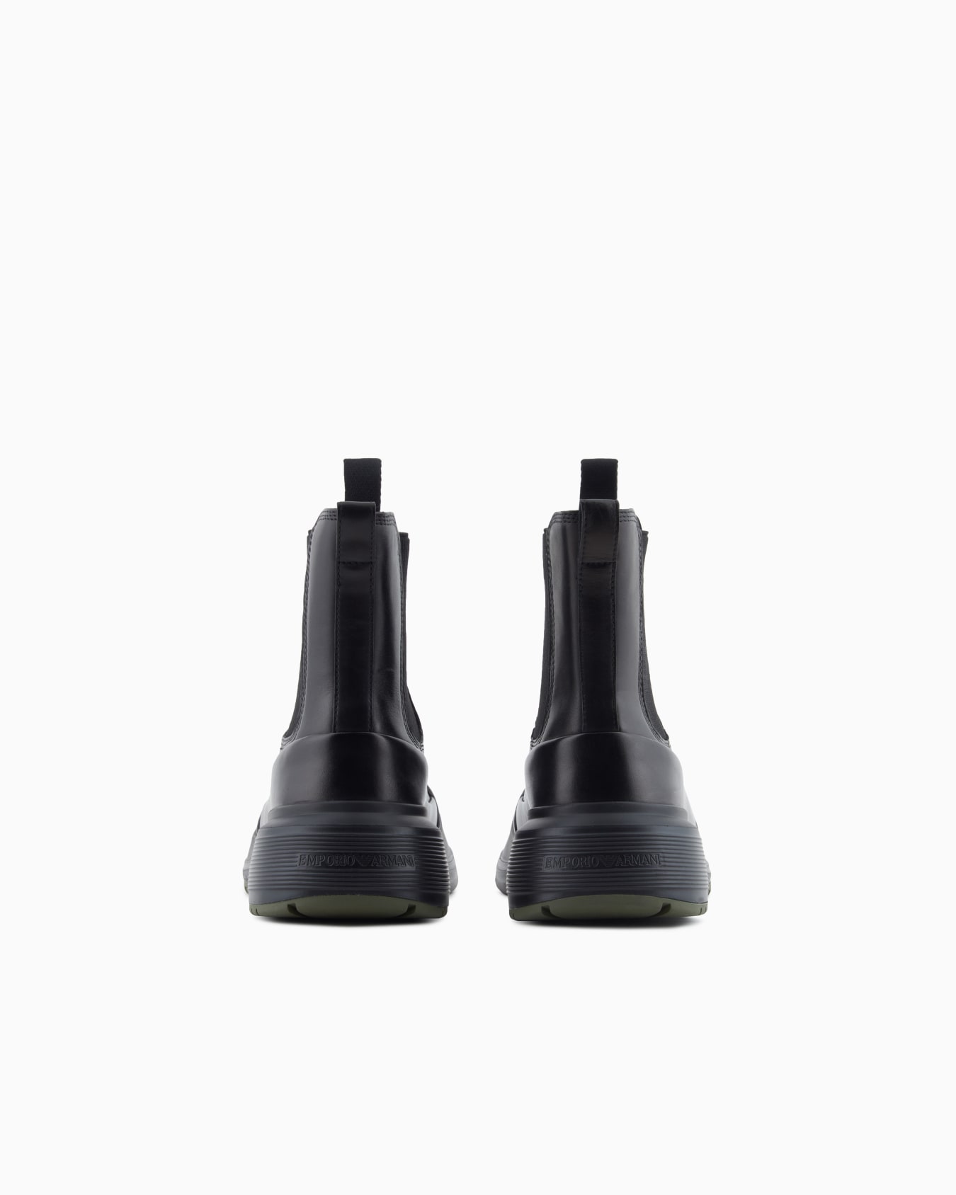 Chunky crust leather effect ankle boots Slide 2