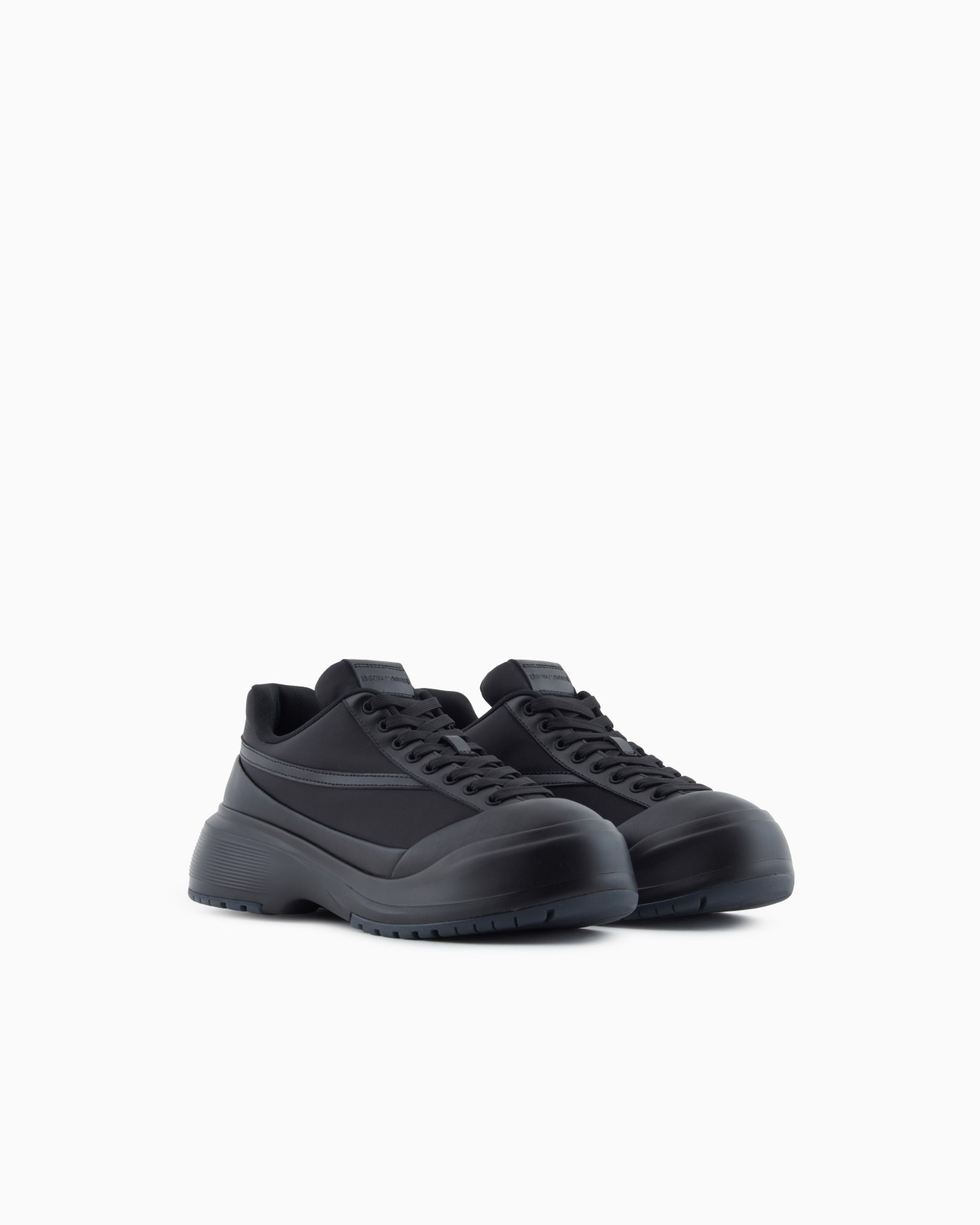 Nylon and leather sneakers Slide 1