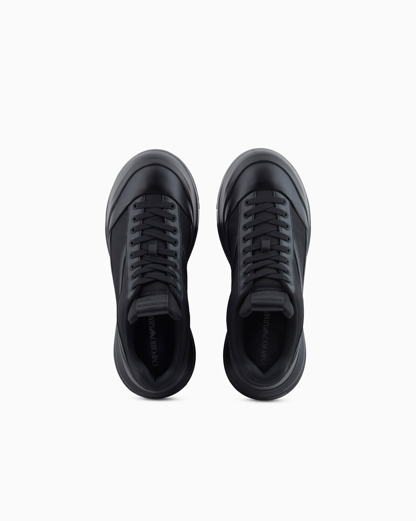 Nylon and leather sneakers Slide 2