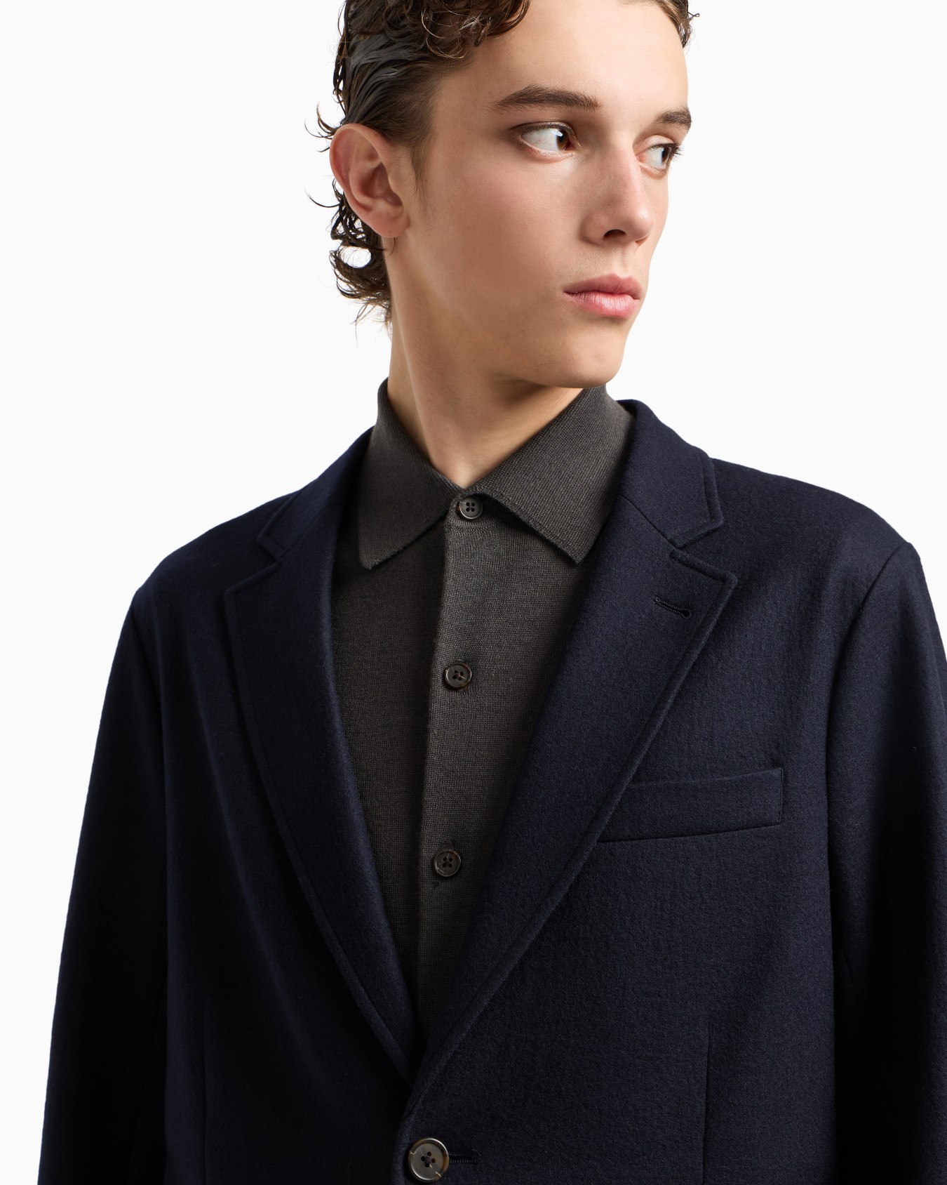 Travel Essentials single-breasted virgin-wool flannel blazer Slide 5