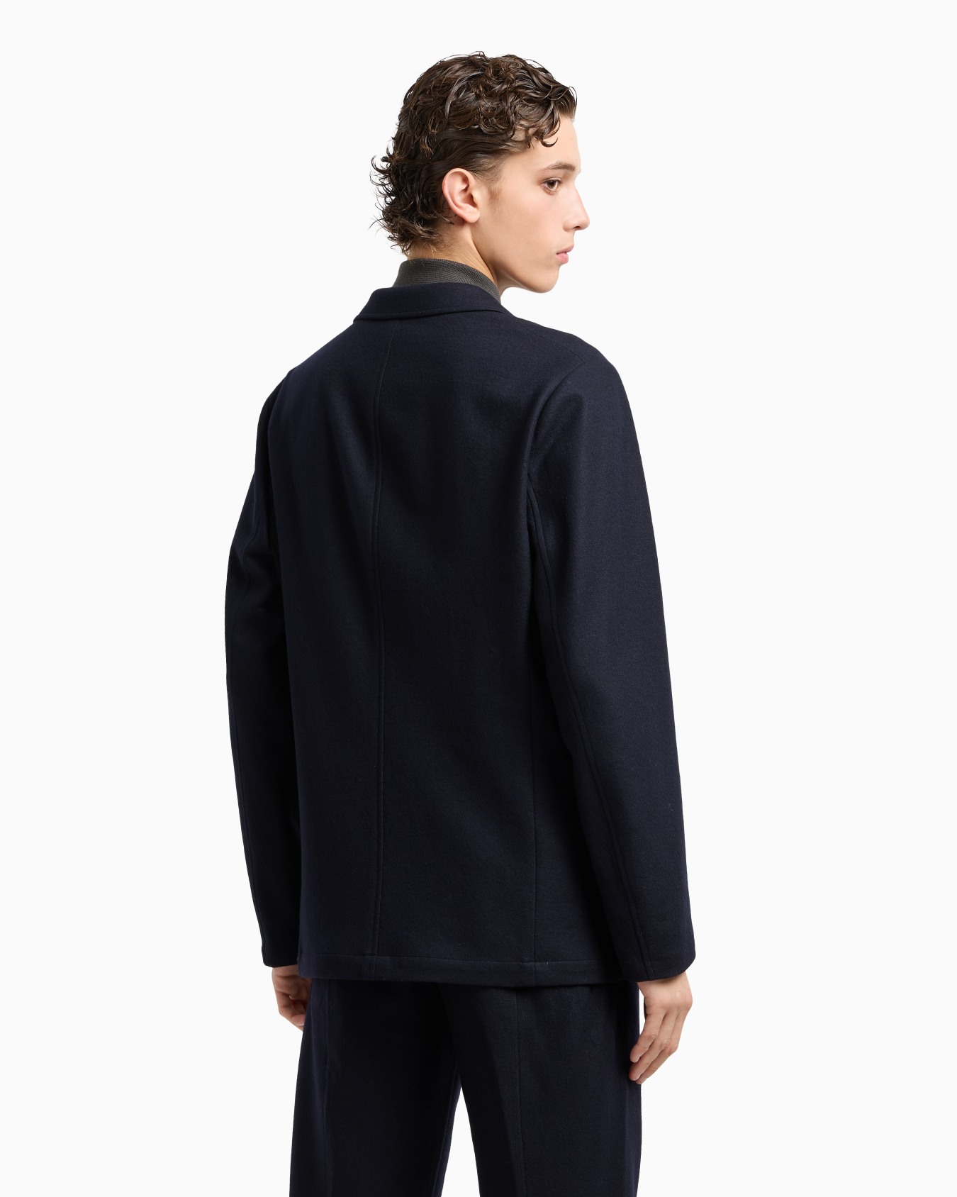 Travel Essentials single-breasted virgin-wool flannel blazer Slide 3