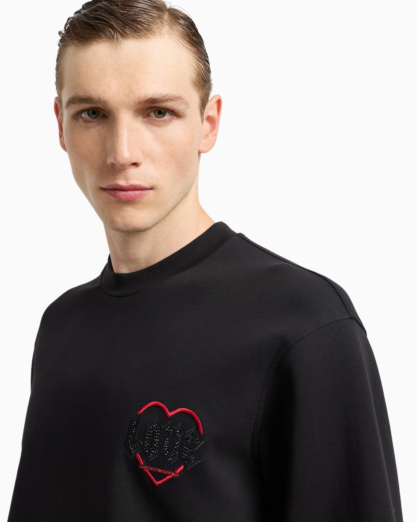Sweat-shirt en jersey double avec broderie Capsule Saint-Valentin ASV Diapositive 5