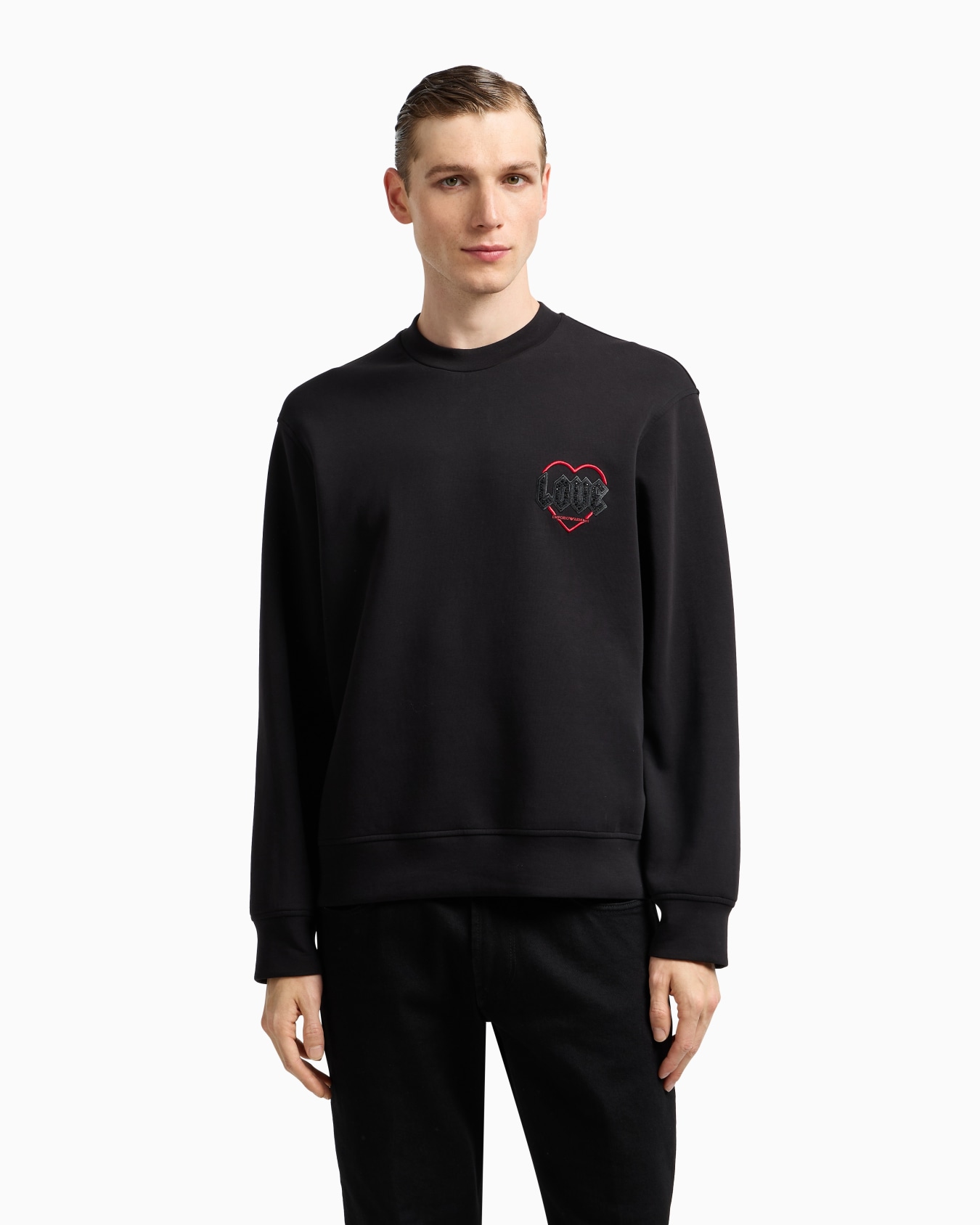 Sweat-shirt en jersey double avec broderie Capsule Saint-Valentin ASV Diapositive 4