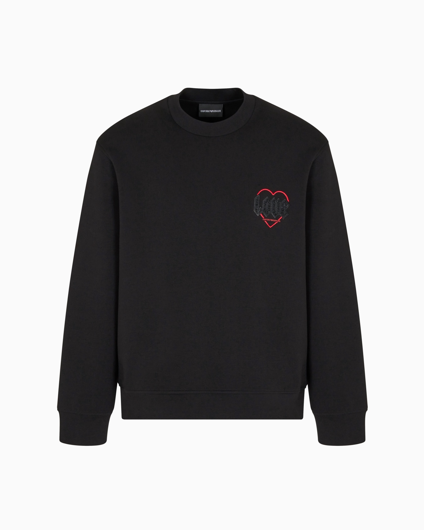 Sweat-shirt en jersey double avec broderie Capsule Saint-Valentin ASV Diapositive 0