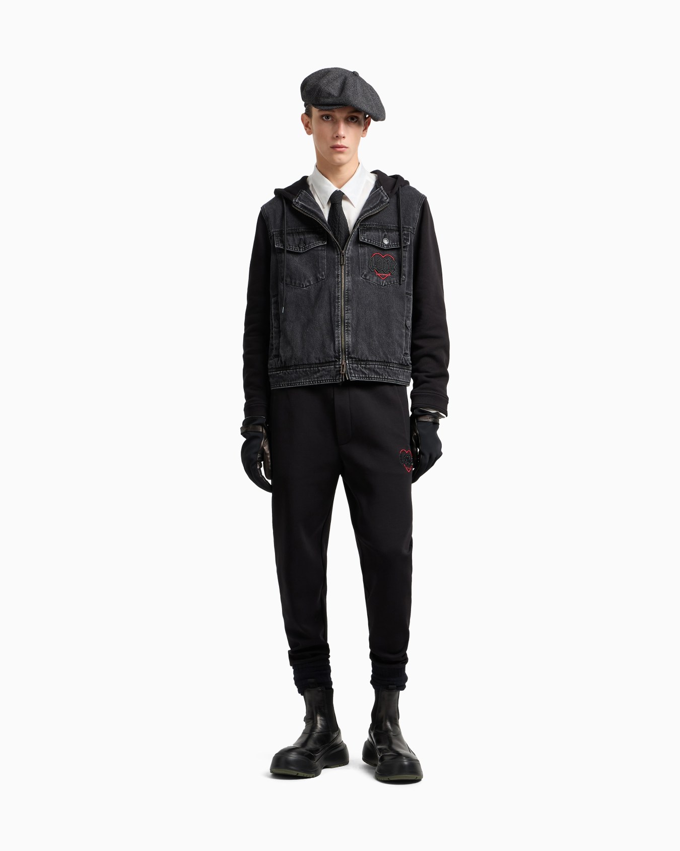 Pantalon de jogging en jersey double avec broderie Capsule Saint-Valentin ASV Diapositive 2