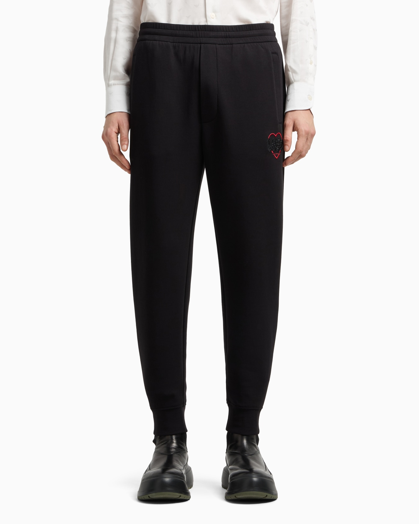 Pantalon de jogging en jersey double avec broderie Capsule Saint-Valentin ASV Diapositive 4