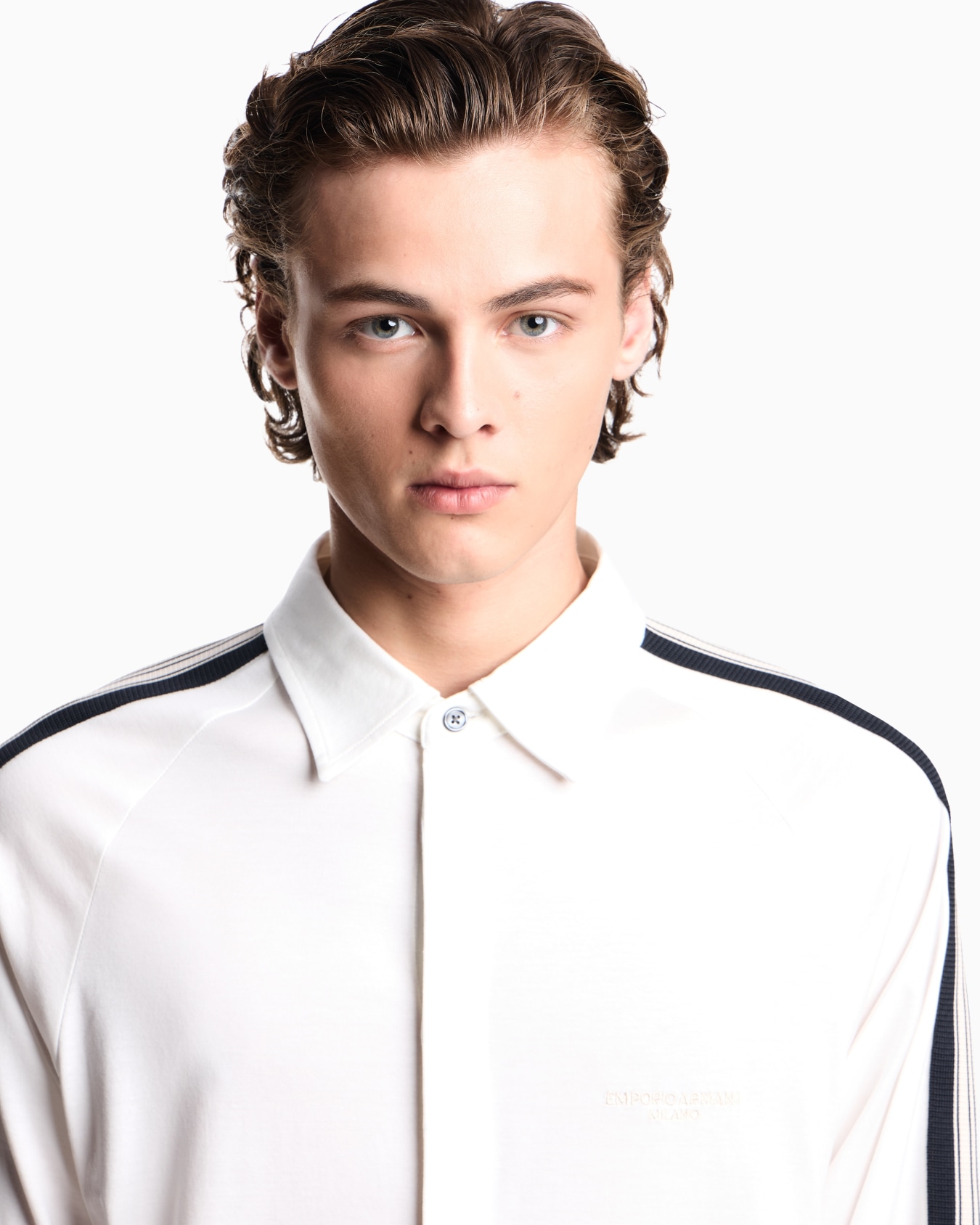 ASV slim-fit shirt in Lyocell-blend jersey with bands Slide 4