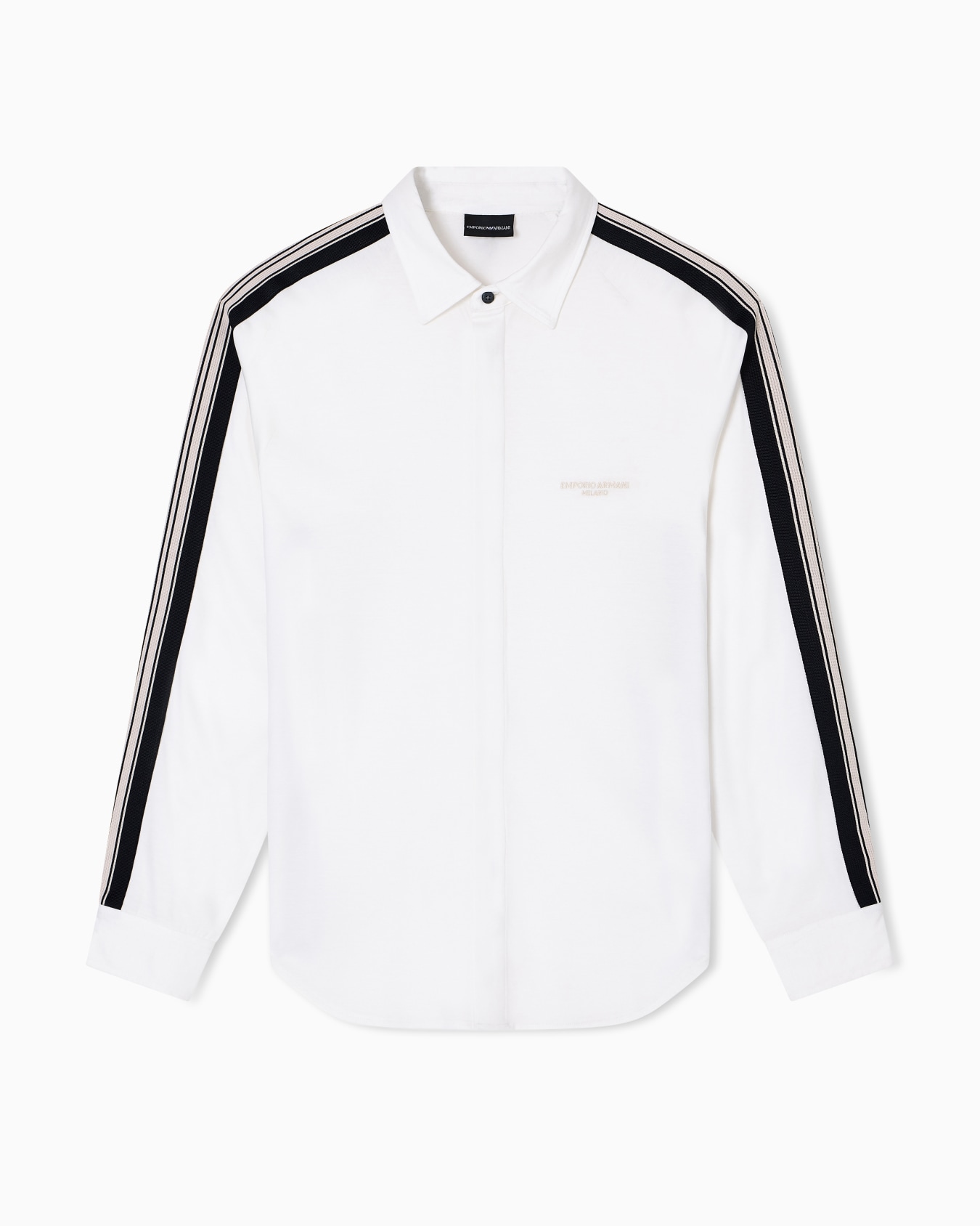 ASV slim-fit shirt in Lyocell-blend jersey with bands Slide 0