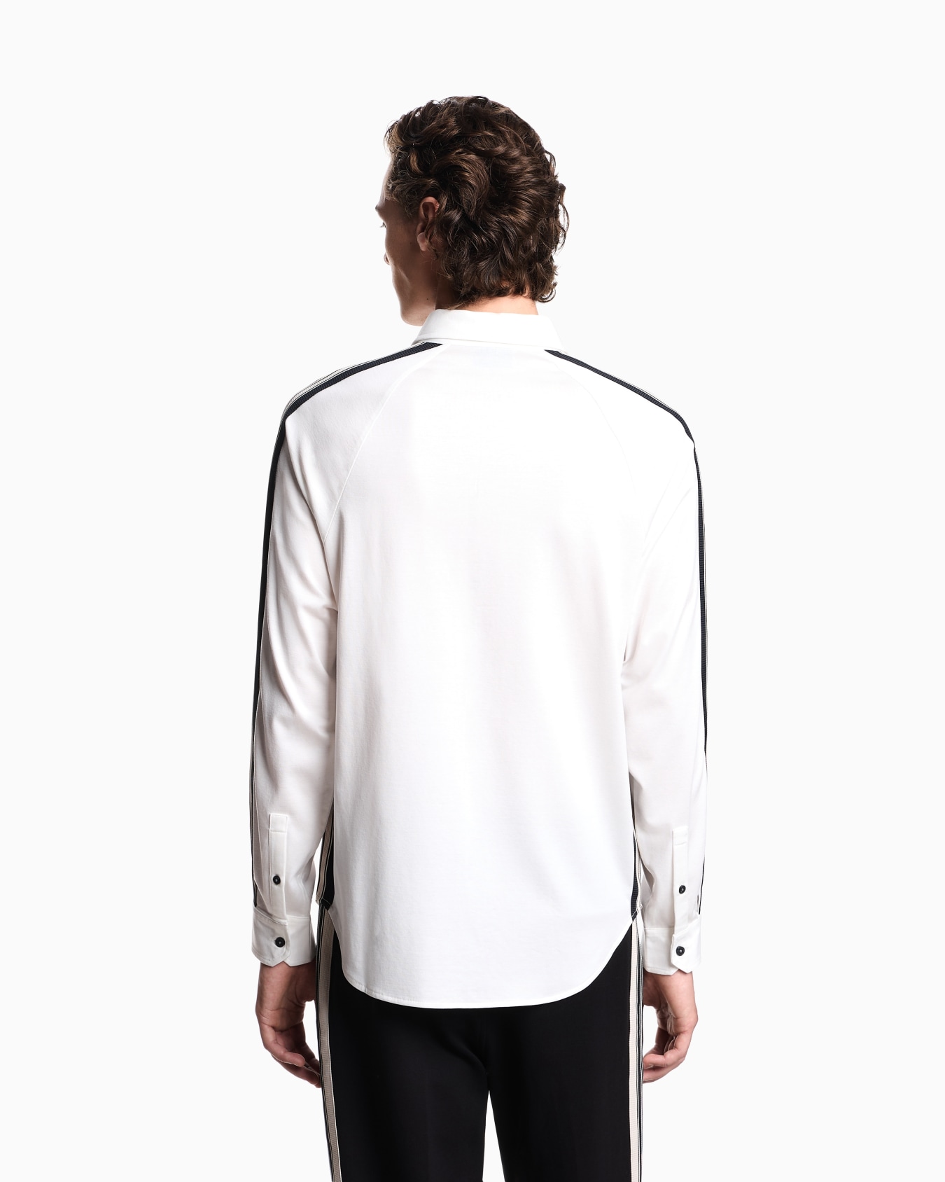 ASV slim-fit shirt in Lyocell-blend jersey with bands Slide 2