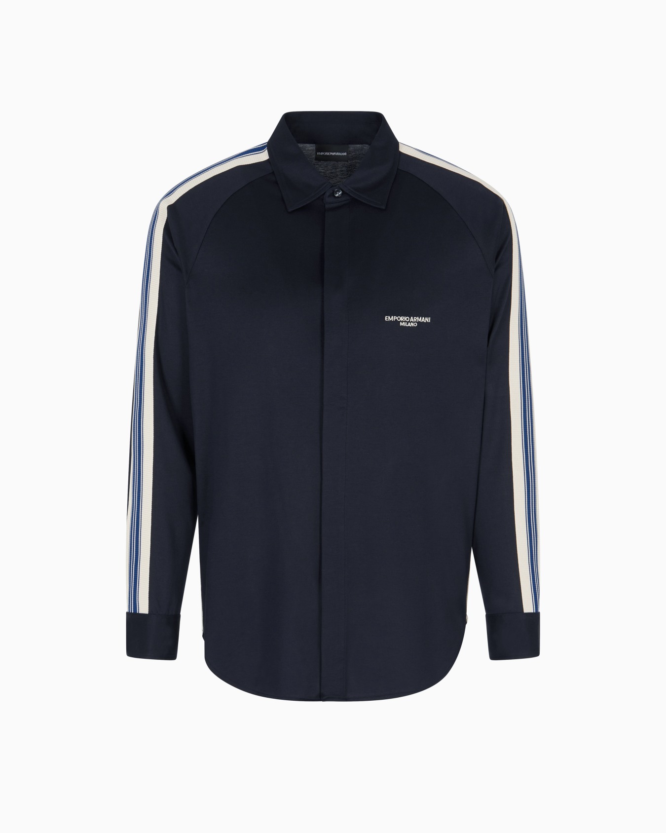 ASV slim-fit shirt in Lyocell-blend jersey with bands Slide 0