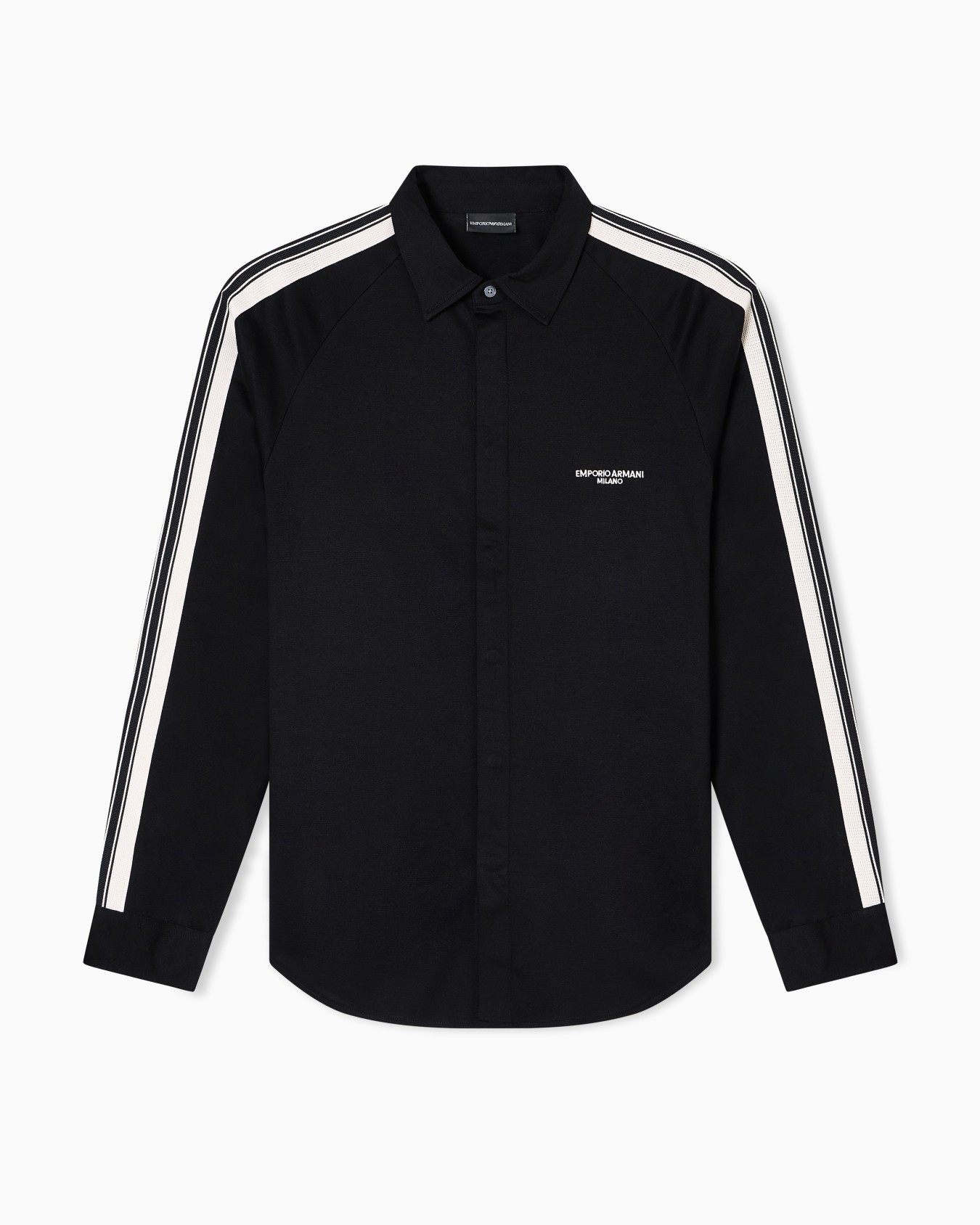 ASV slim-fit shirt in Lyocell-blend jersey with bands Slide 0