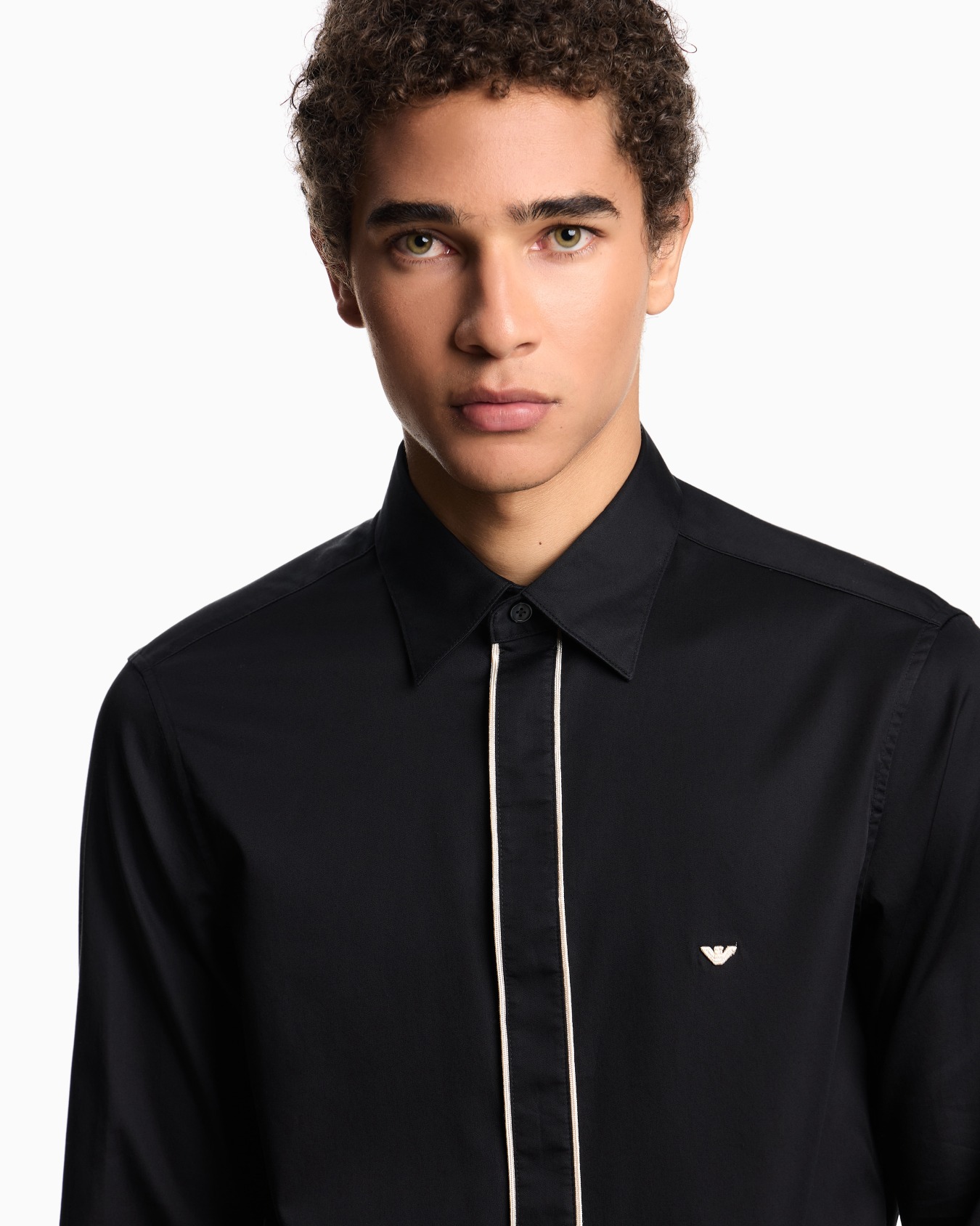 Pima cotton shirt with piping Diapositiva 5