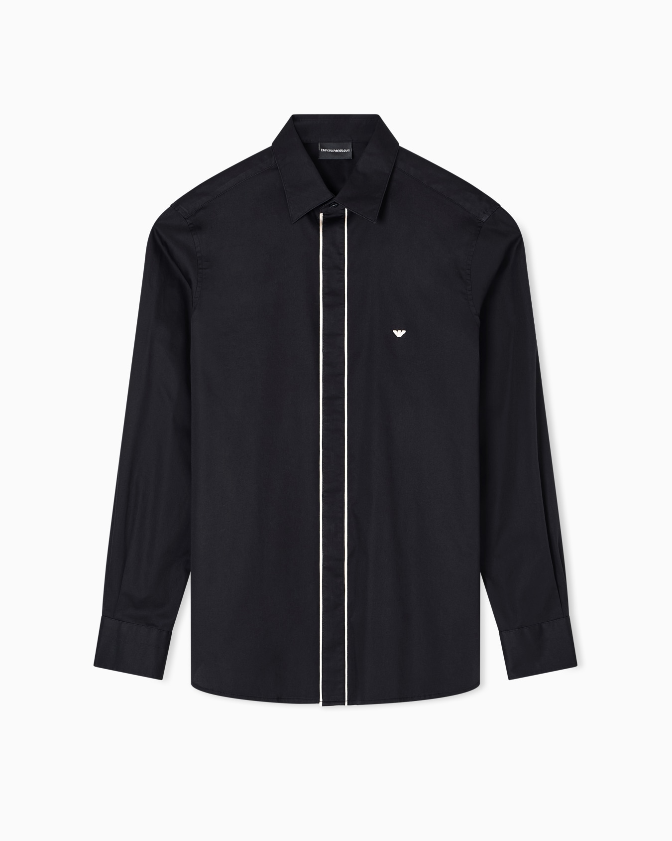 Pima cotton shirt with piping Diapositiva 0
