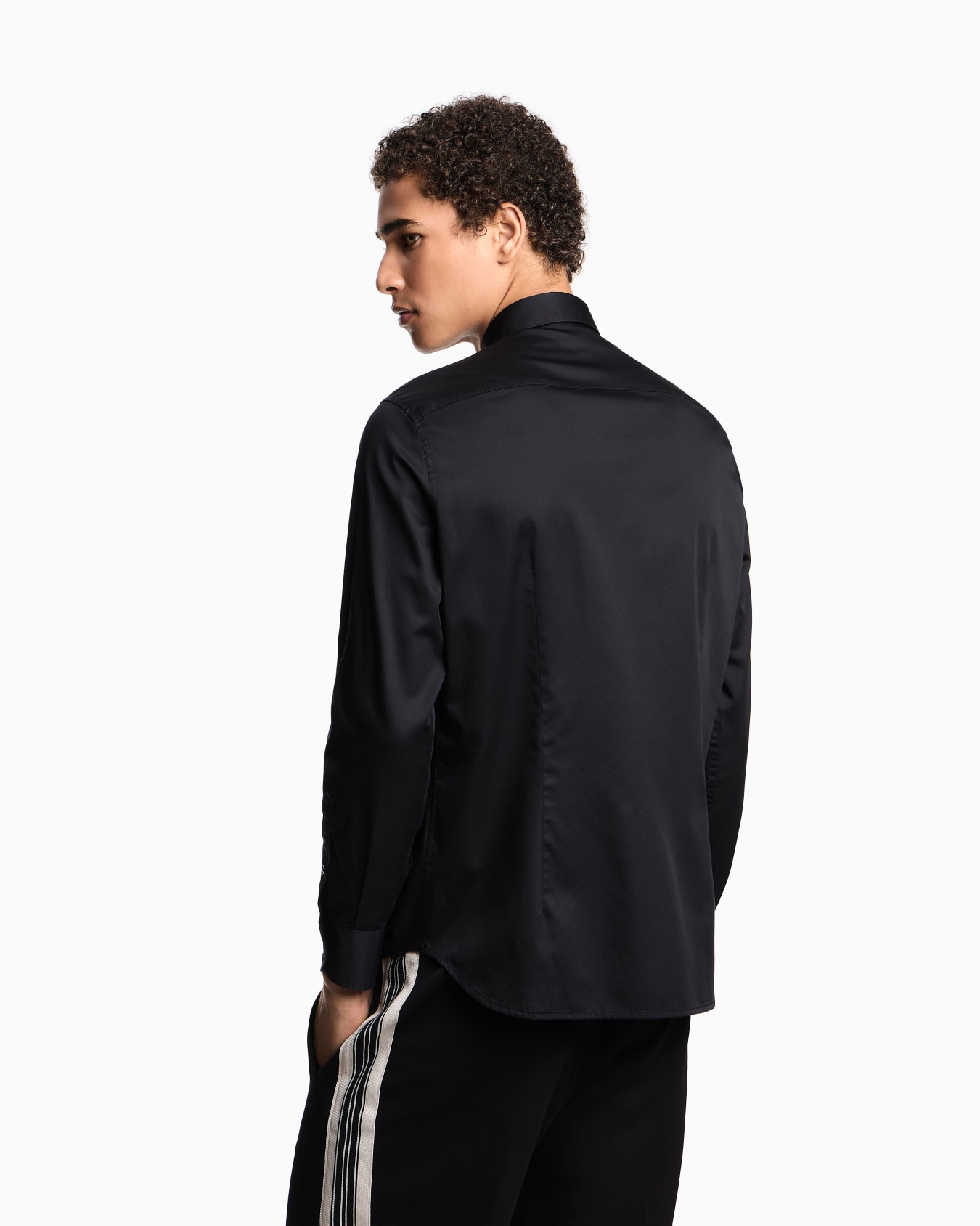 Pima cotton shirt with piping Diapositiva 3
