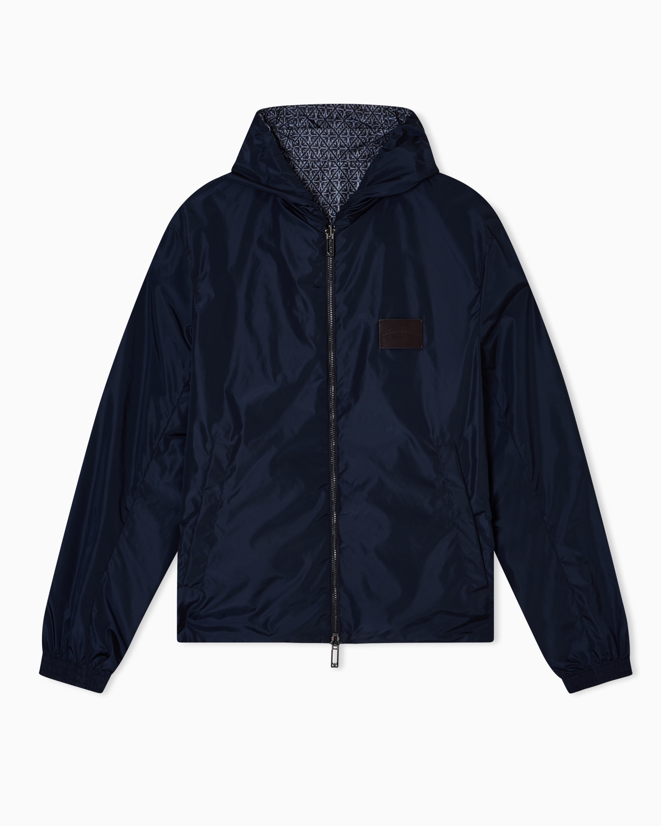 Reversible nylon blouson with majolica print Slide 4