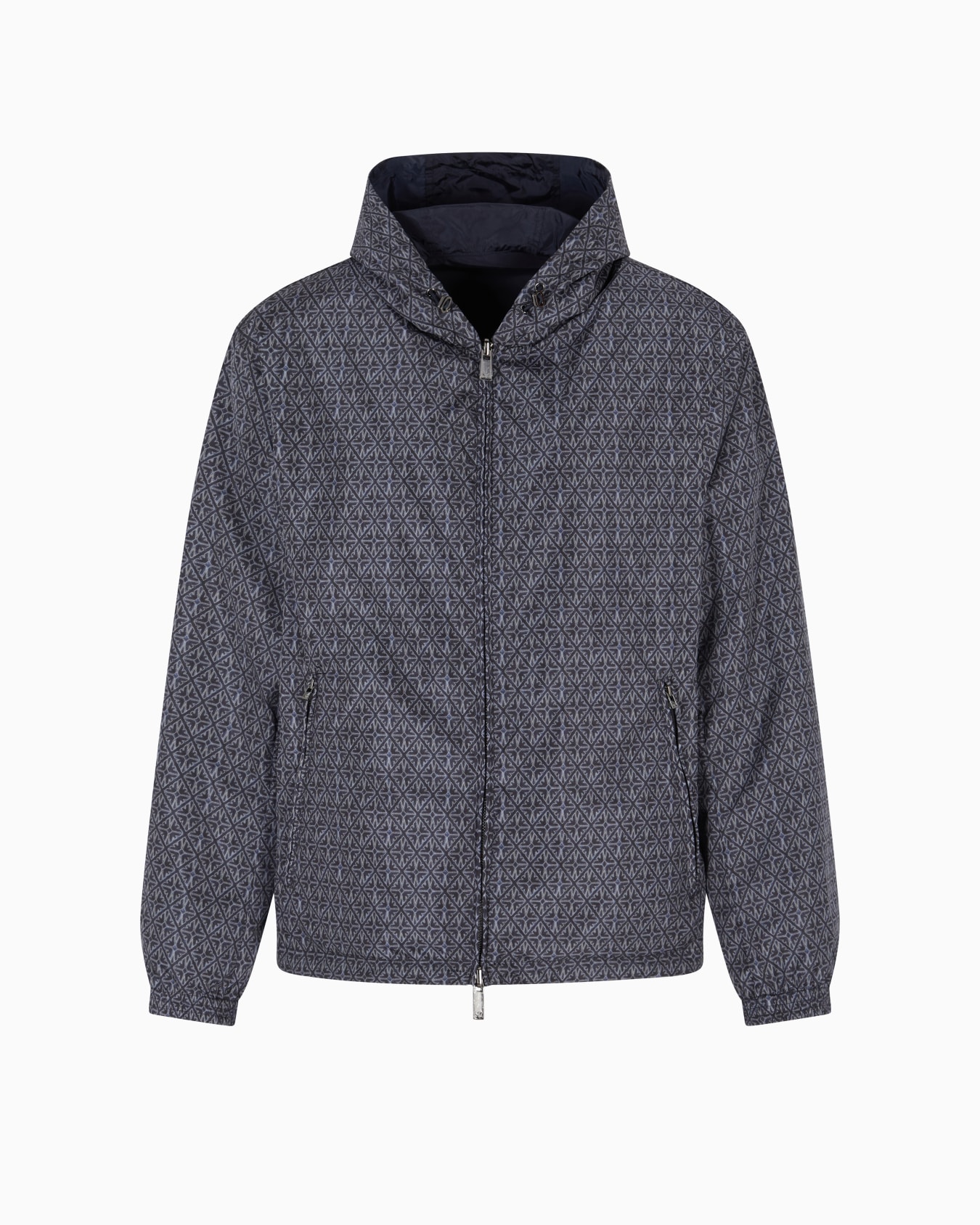 Reversible nylon blouson with majolica print Slide 0