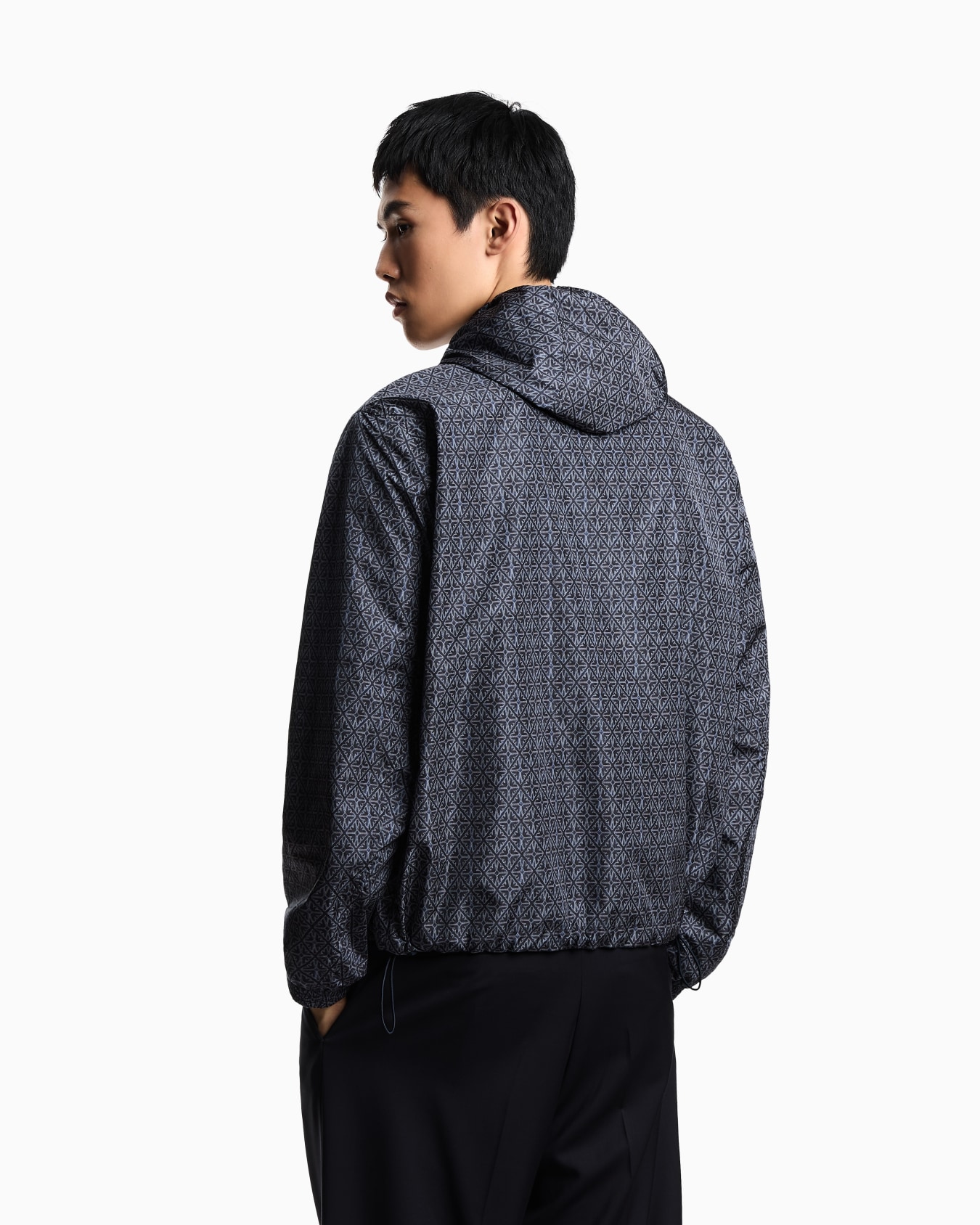 Reversible nylon blouson with majolica print Slide 2