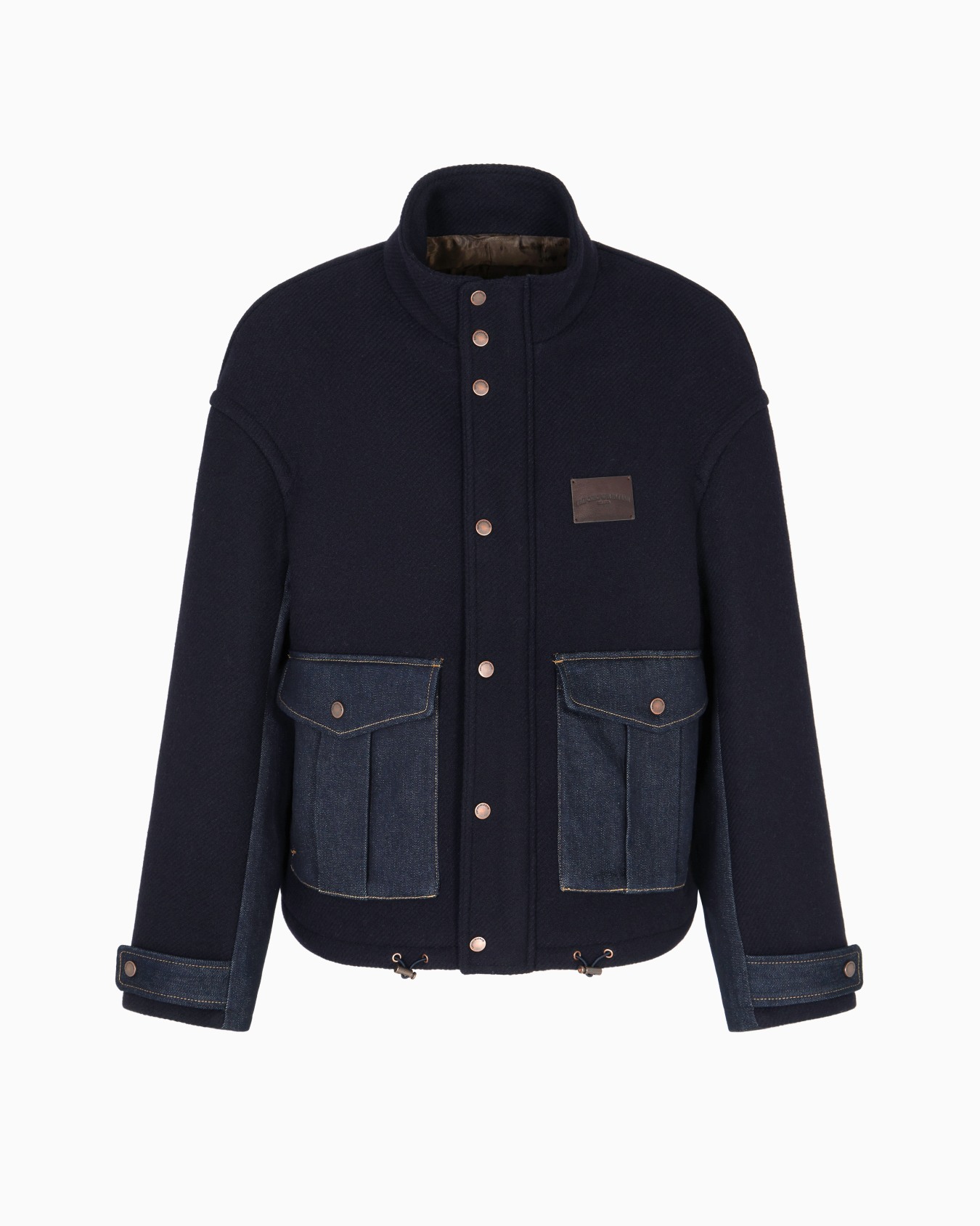 Denim Capsule Collection wool cloth blouson with details Slide 0