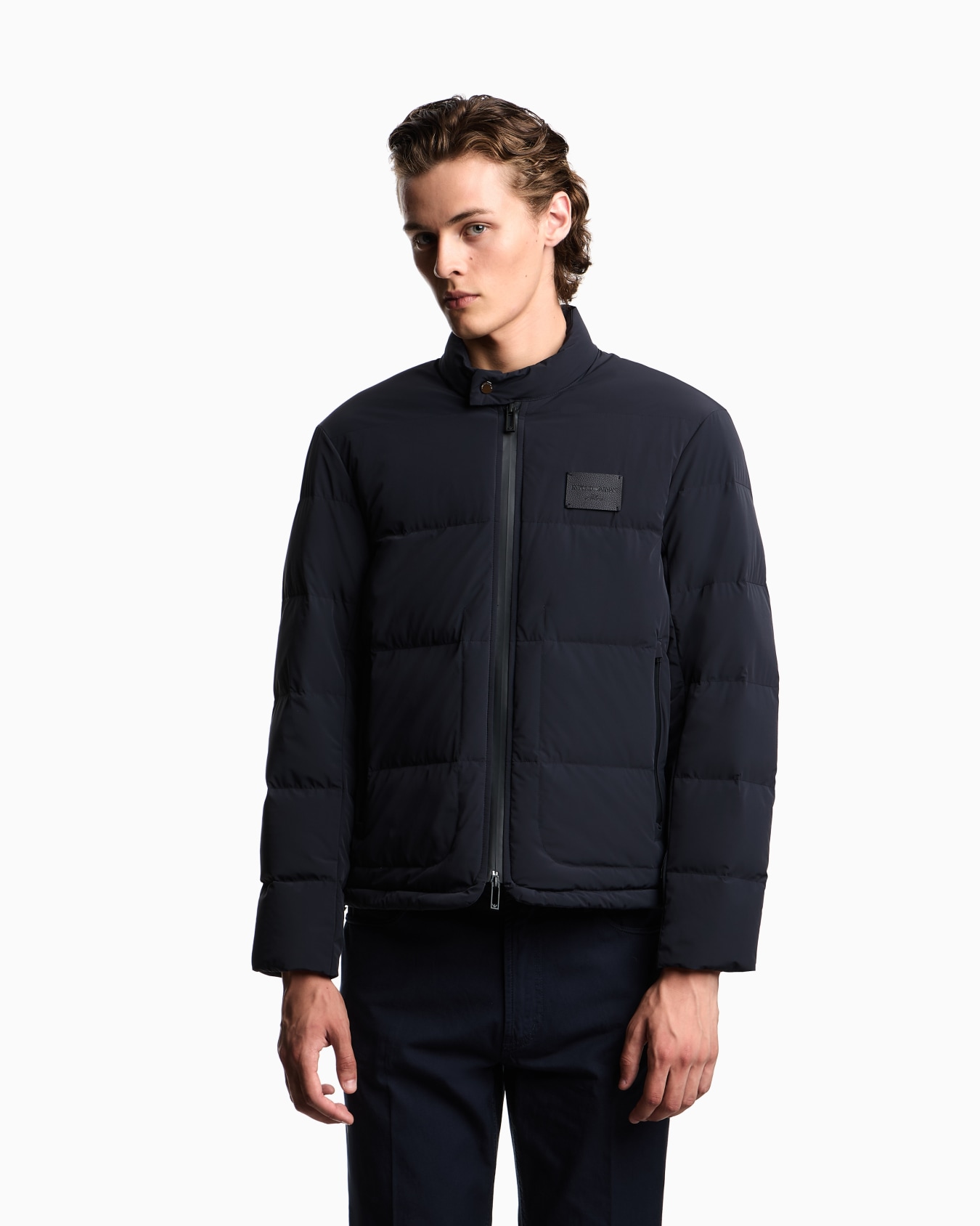 Chaqueta de plumas acolchada en nailon con spandex Diapositiva 4