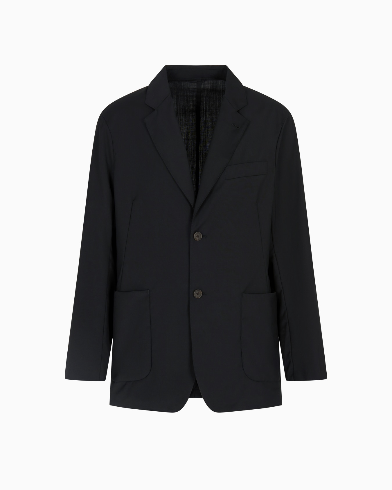 Wool poplin single-breasted jacket Slide 0