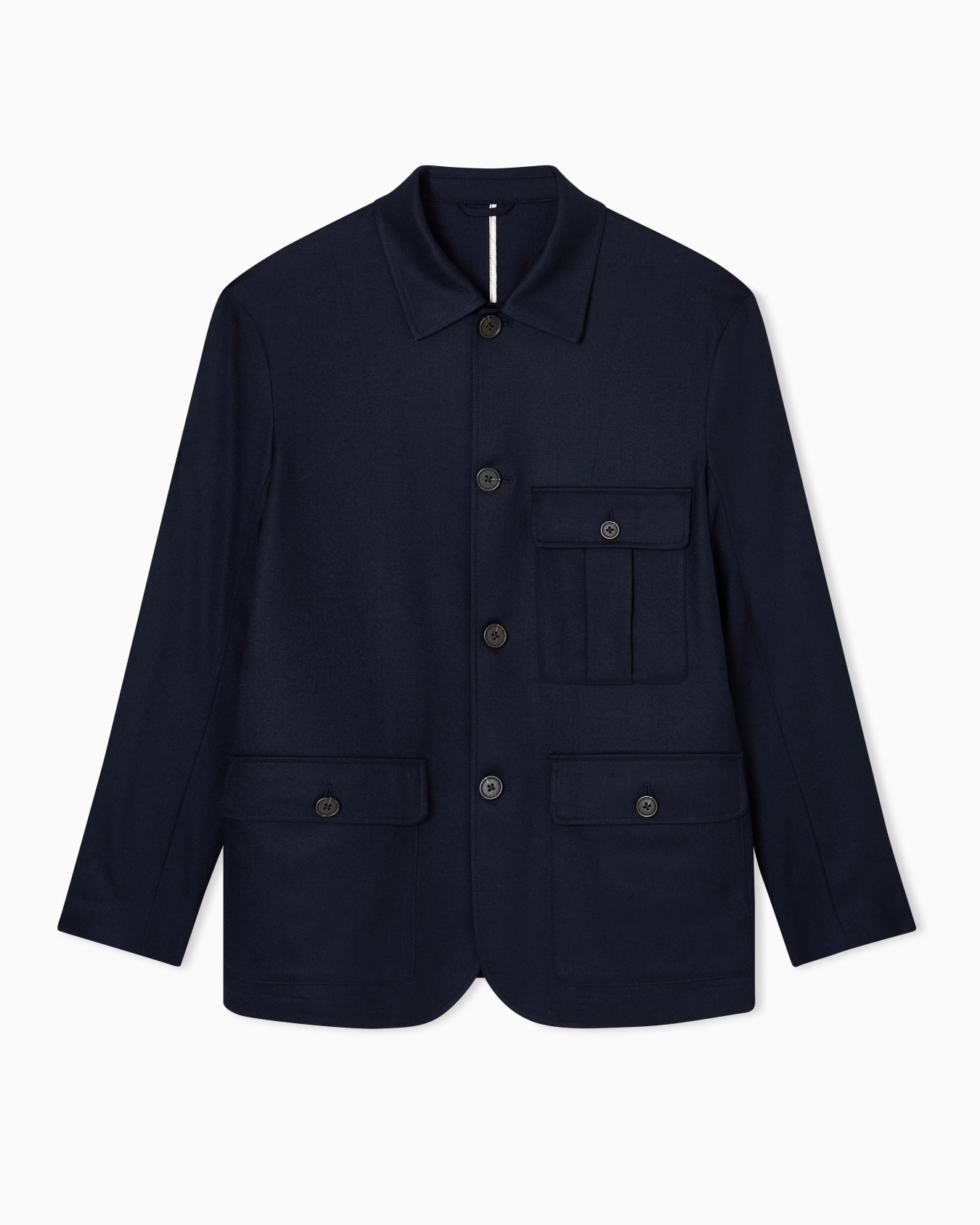 Virgin-wool stretch-twill shirt jacket Slide 0