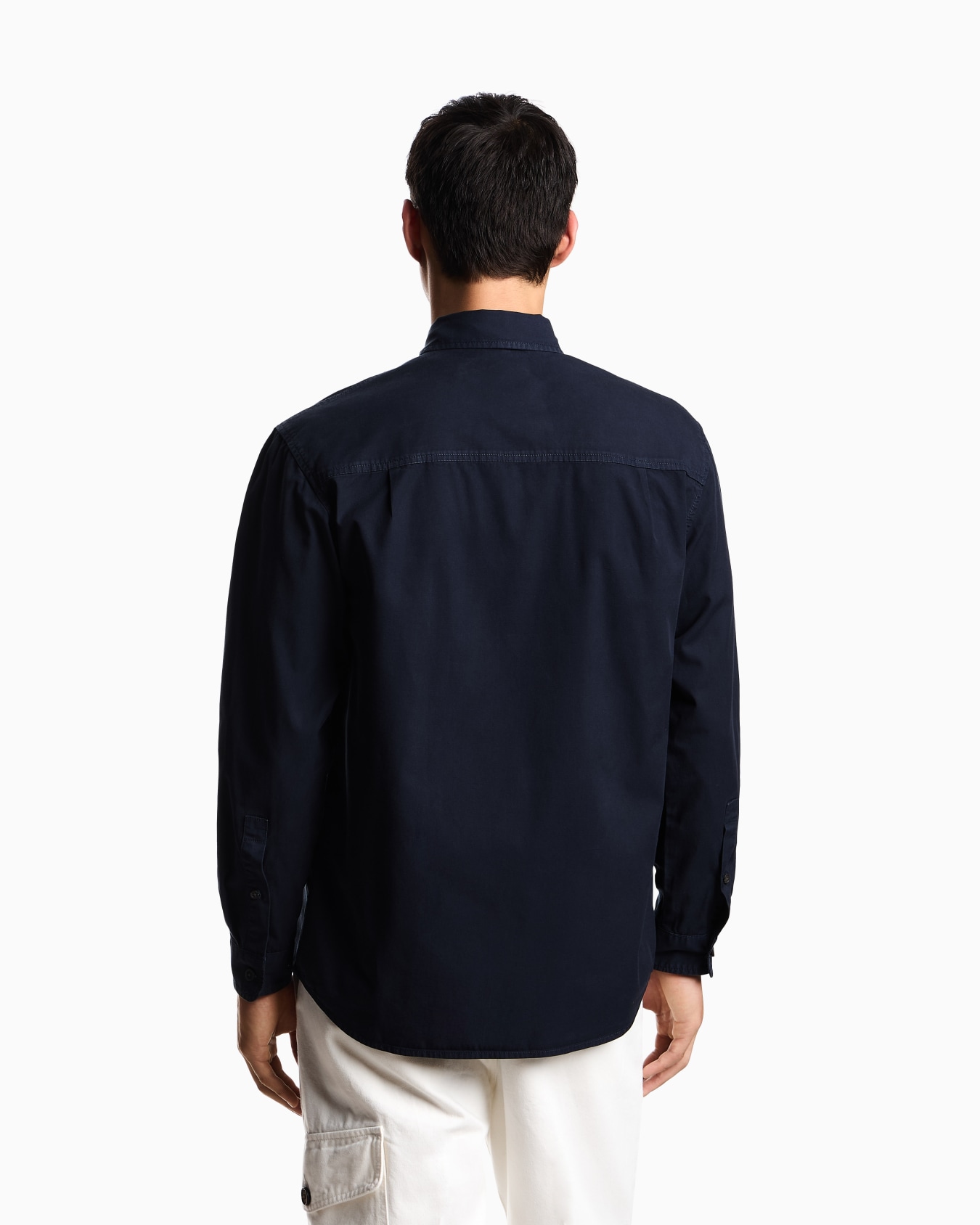 Comfort-fit shirt with washed twill pockets Slide 2