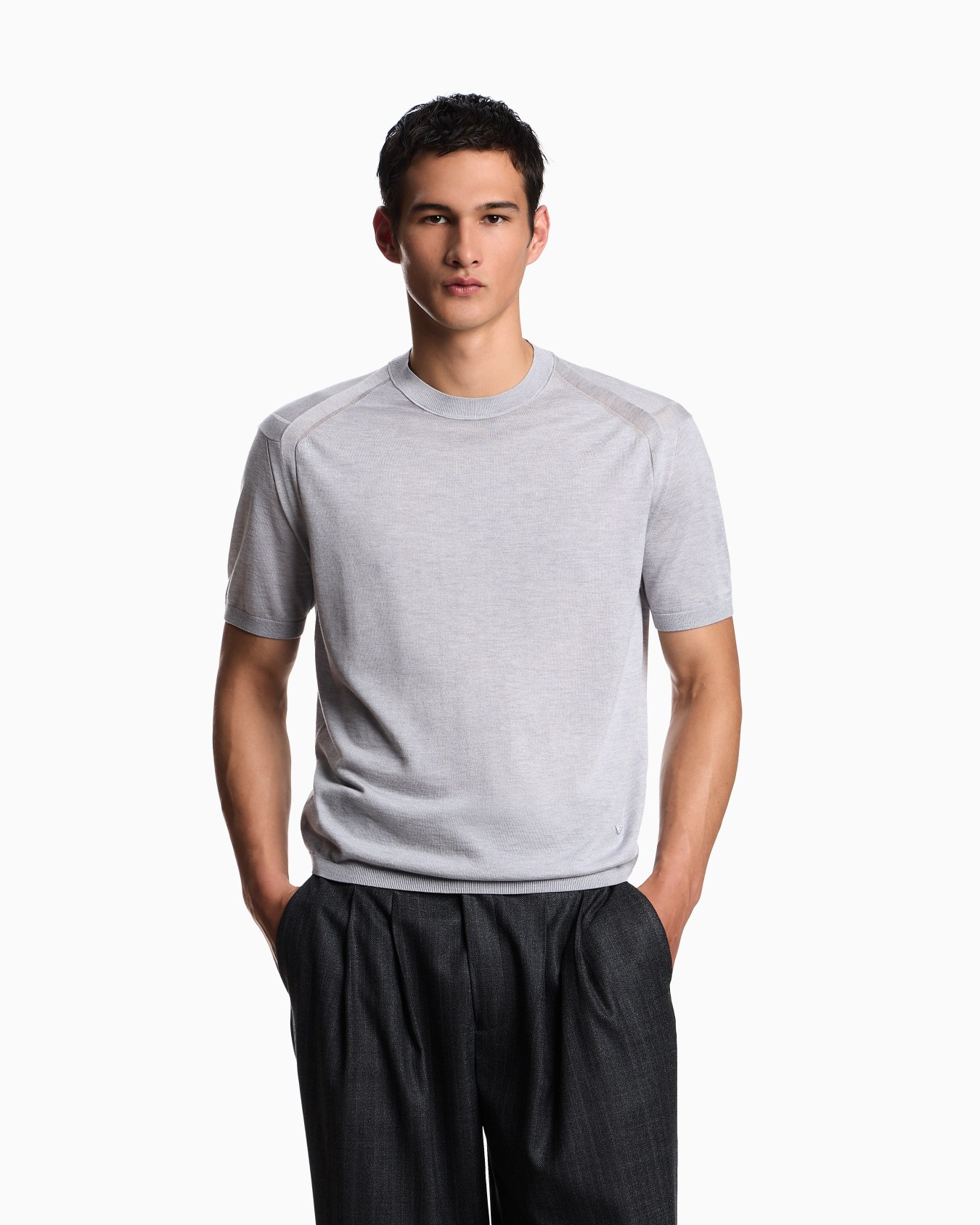 ASV plain-knit jumper in a Lyocell and wool blend Slide 3