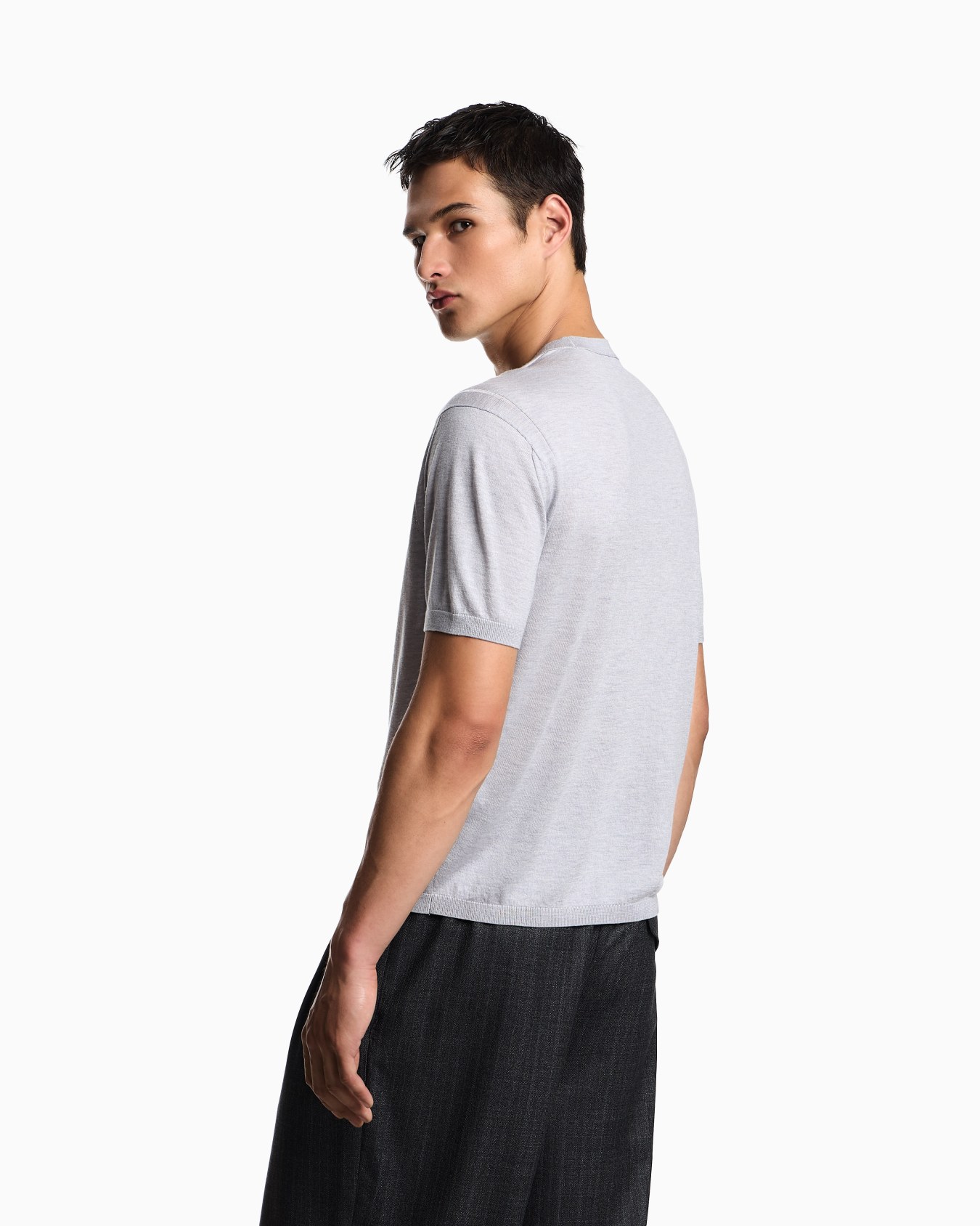 ASV plain-knit jumper in a Lyocell and wool blend Slide 2