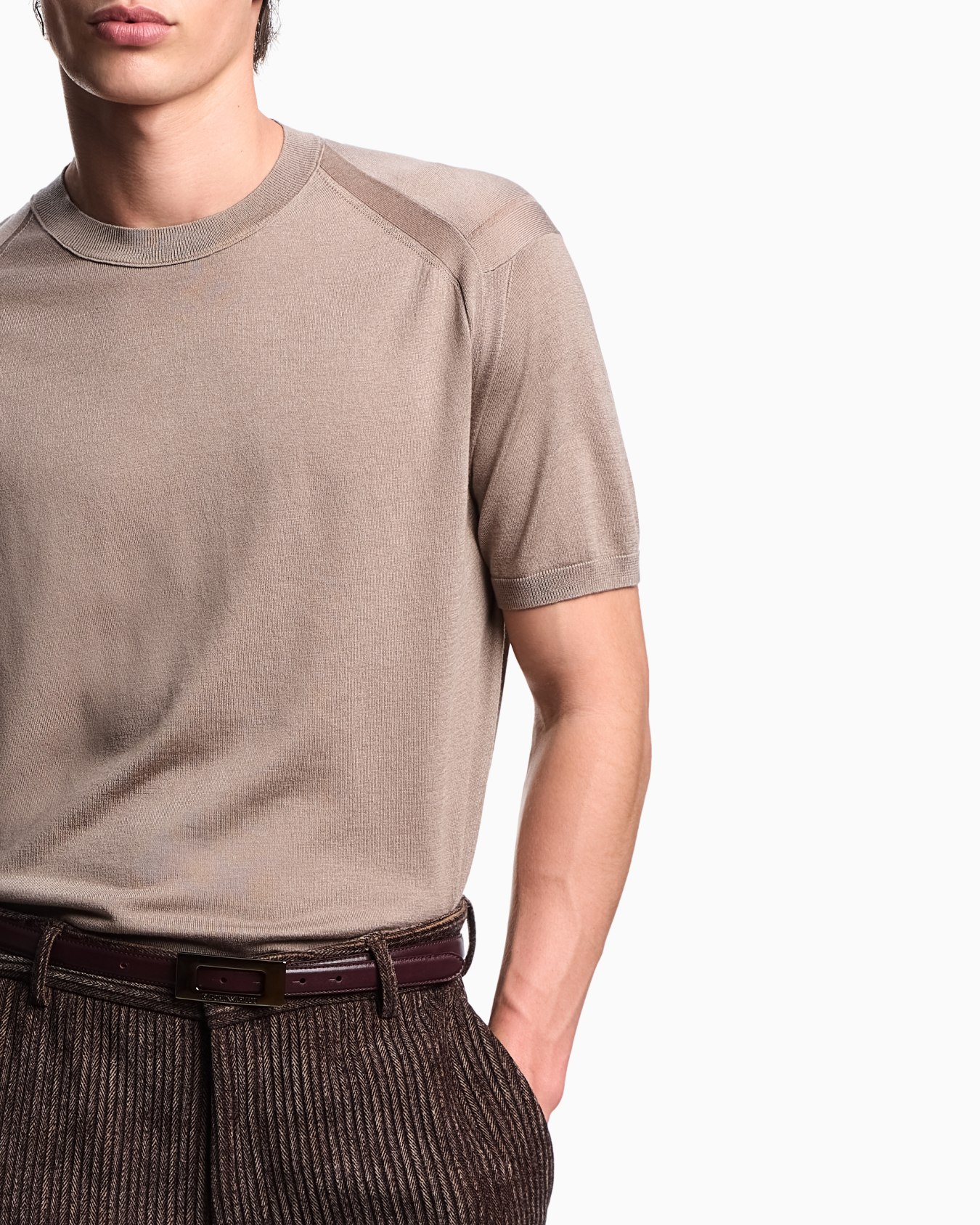 ASV plain-knit jumper in a Lyocell and wool blend Slide 4